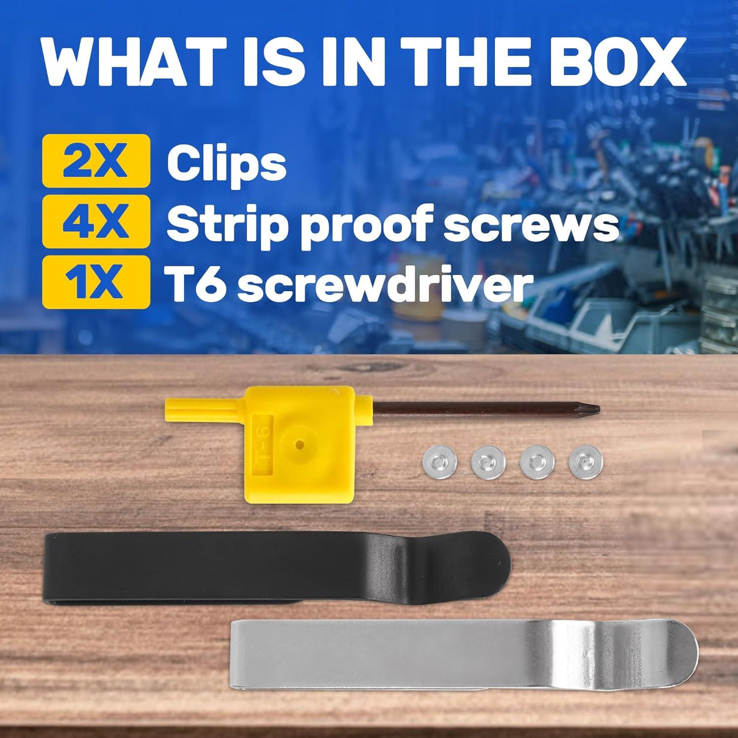 Paquete de 2 Clips de Acero Inoxidable para Multitool Gerber Armbar