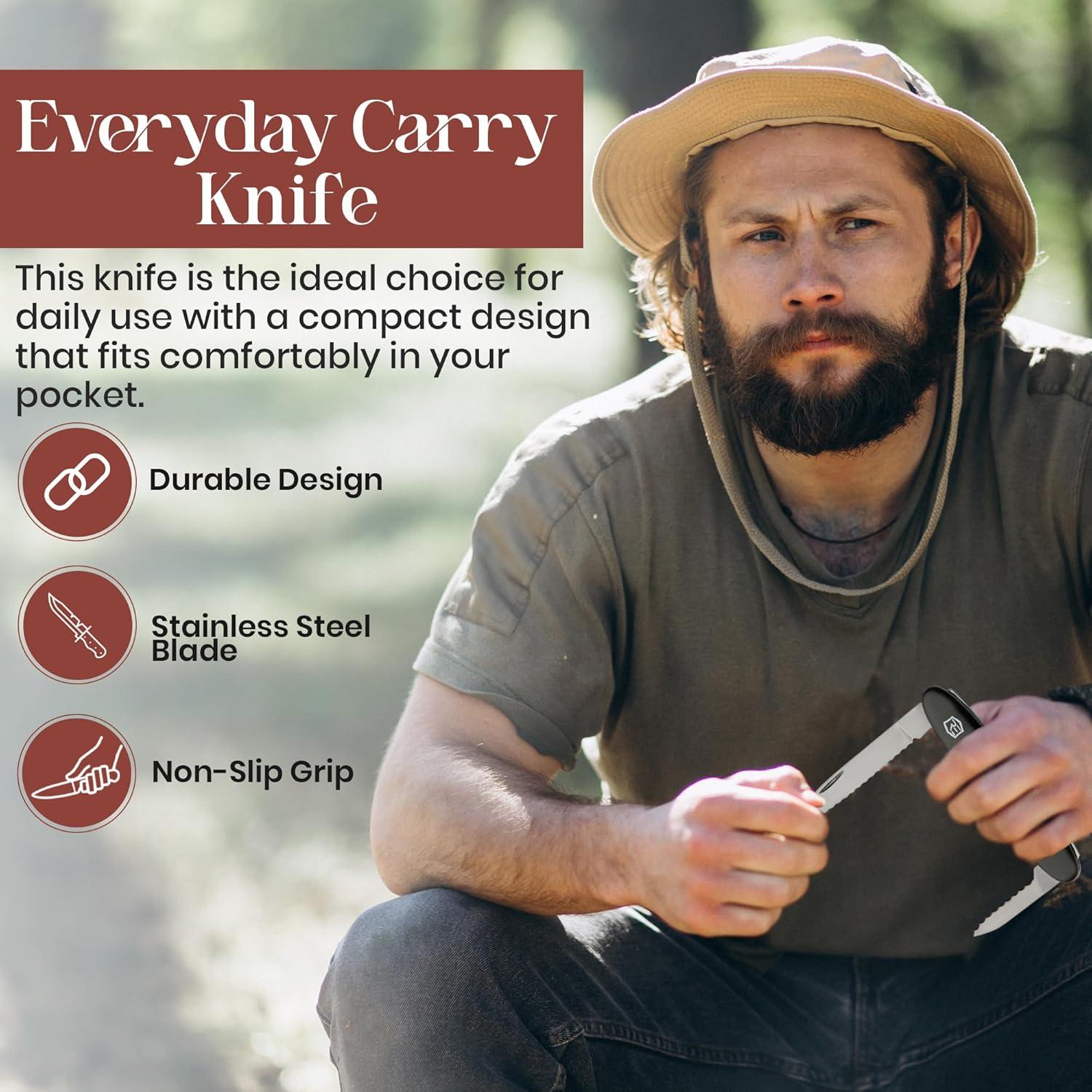 Cuchillo de bolsillo Rite Edge 2 hojas acero inoxidable burdeos