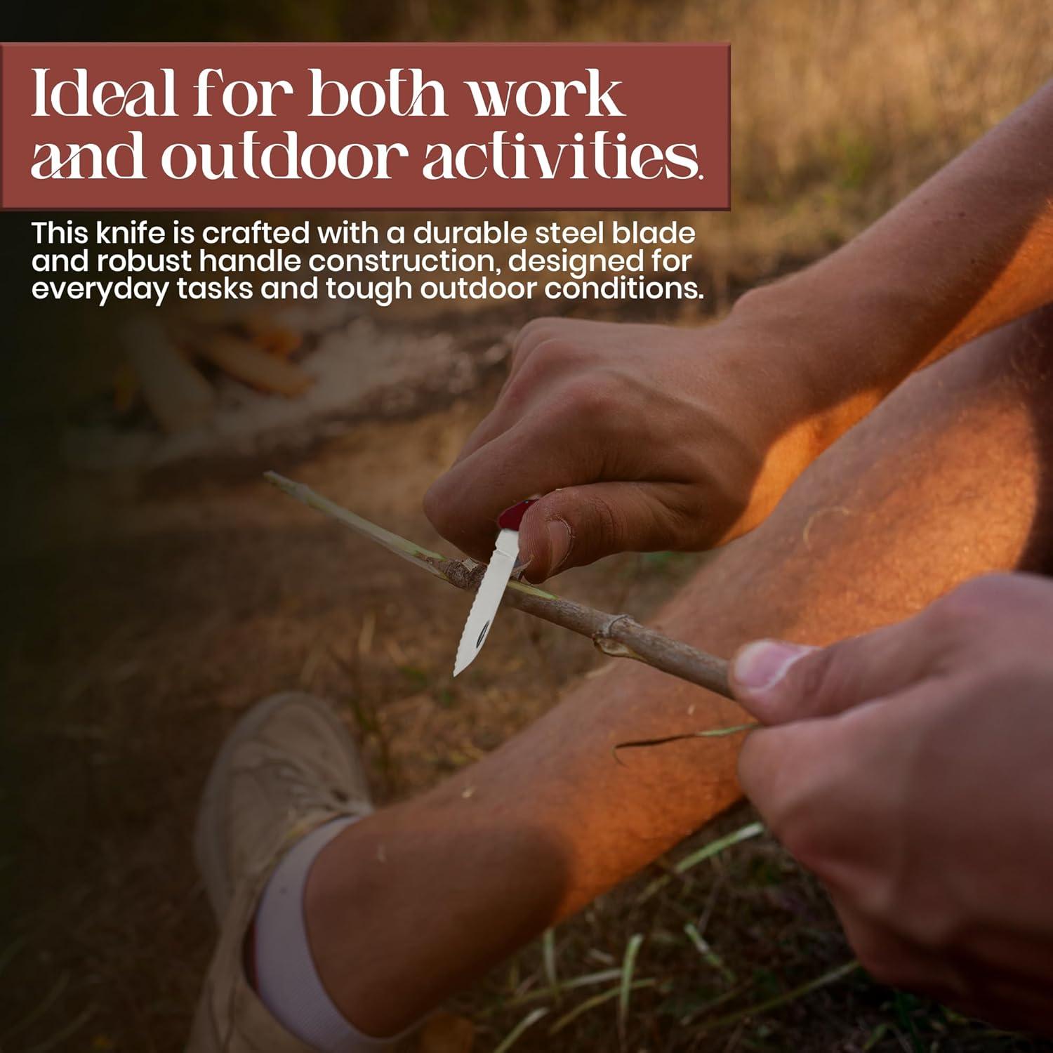 Cuchillo de bolsillo Rite Edge 2 hojas acero inoxidable burdeos