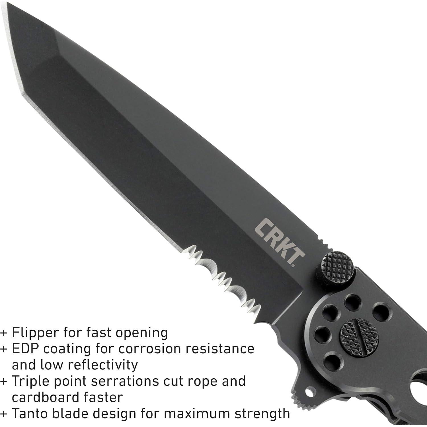 Cuchillo Plegable CRKT M16-10KS Acero Inoxidable Serrado