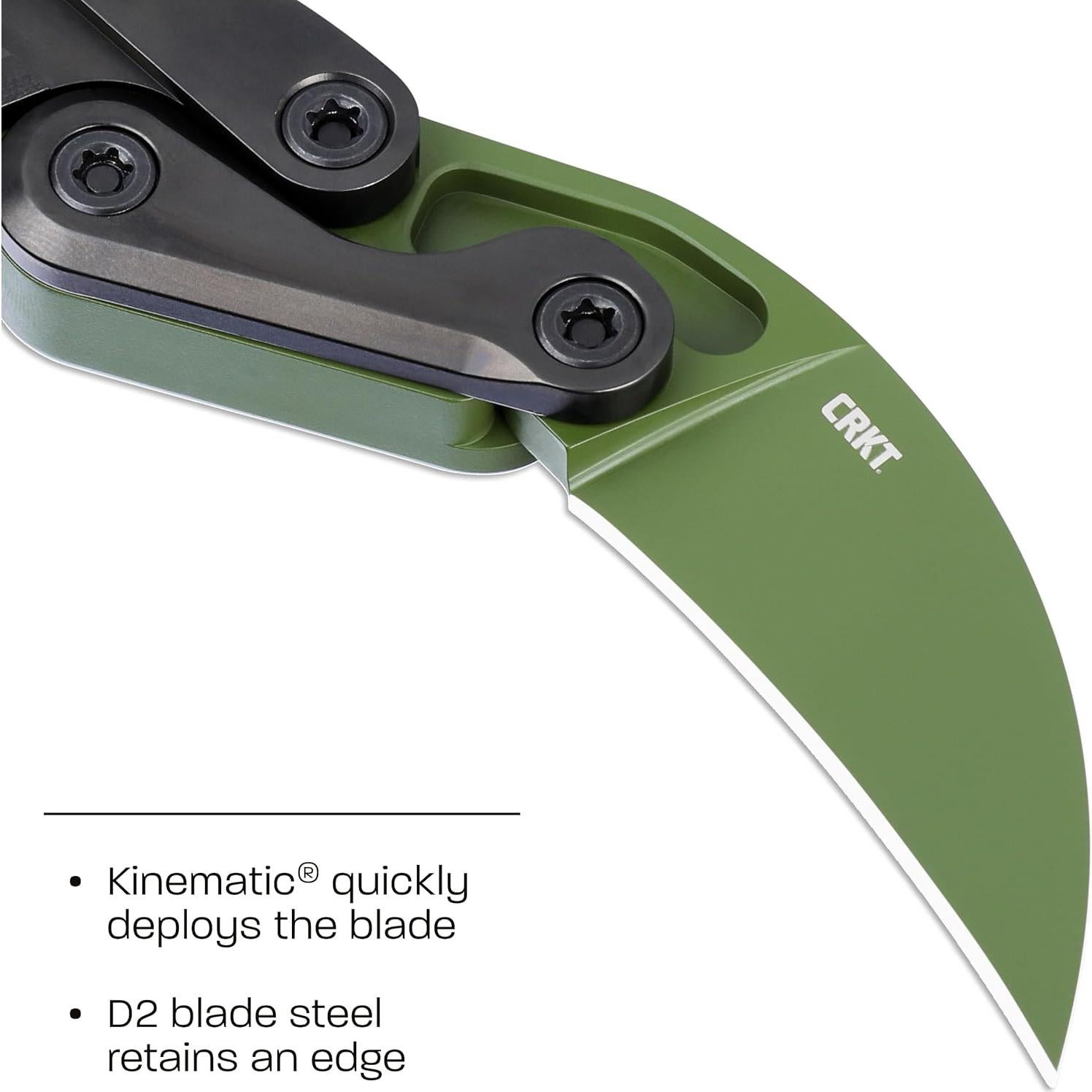 Cuchillo Plegable CRKT Provoke Kinematic Hoja D2 Verde