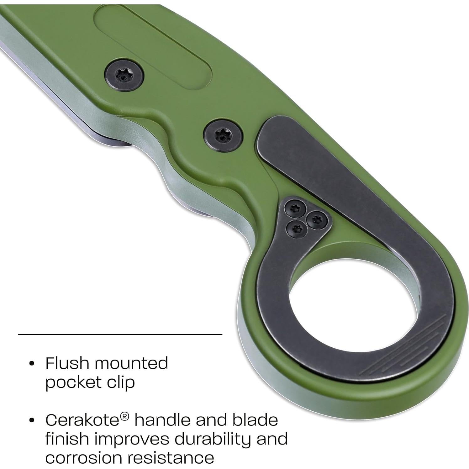 Cuchillo Plegable CRKT Provoke Kinematic Hoja D2 Verde