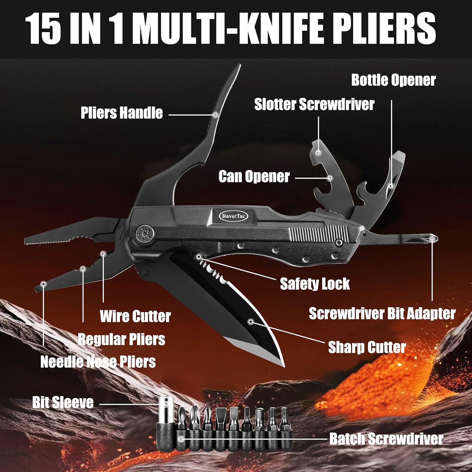 Juego de Multiherramientas RoverTac 15 en 1 con Regalo Papá