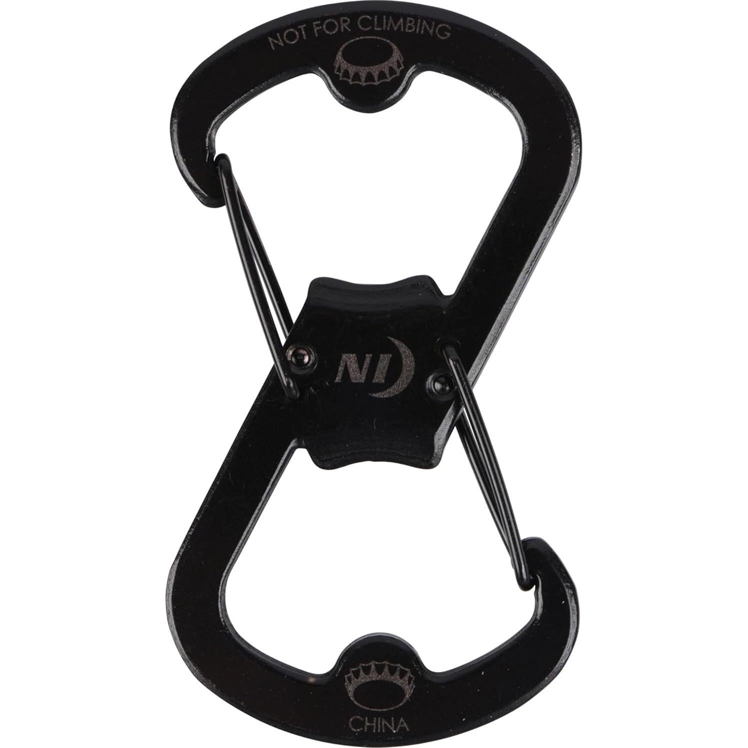 Abrebotellas de Acero Inoxidable Nite Ize S-Biner Negro - 4 Unidades