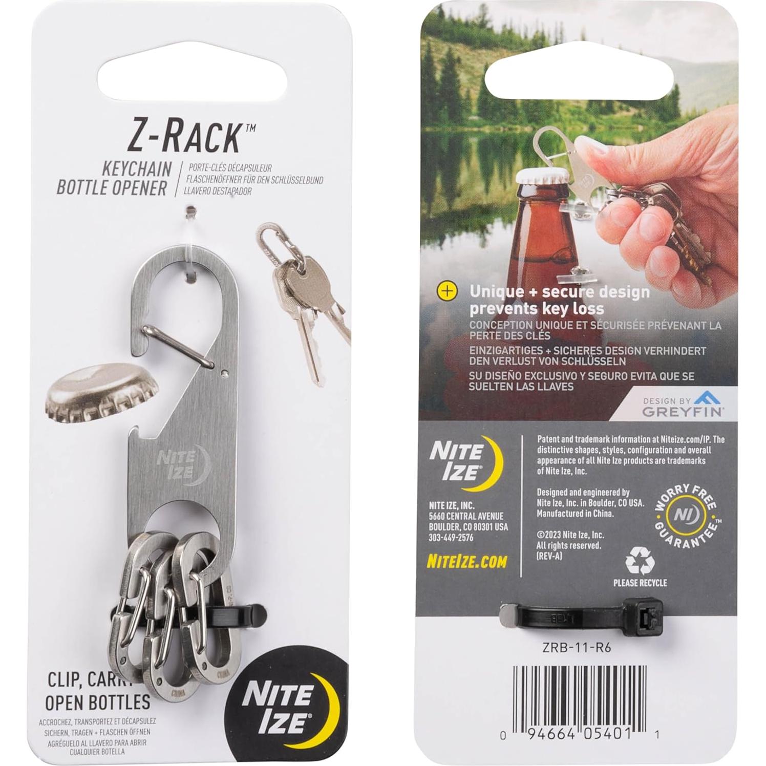 Abrebotellas de Llavero Nite Ize Z-Rack Acero Inoxidable