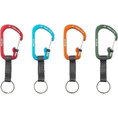 Llavero Mosquetón Nite Ize SlideLock Aluminio Naranja