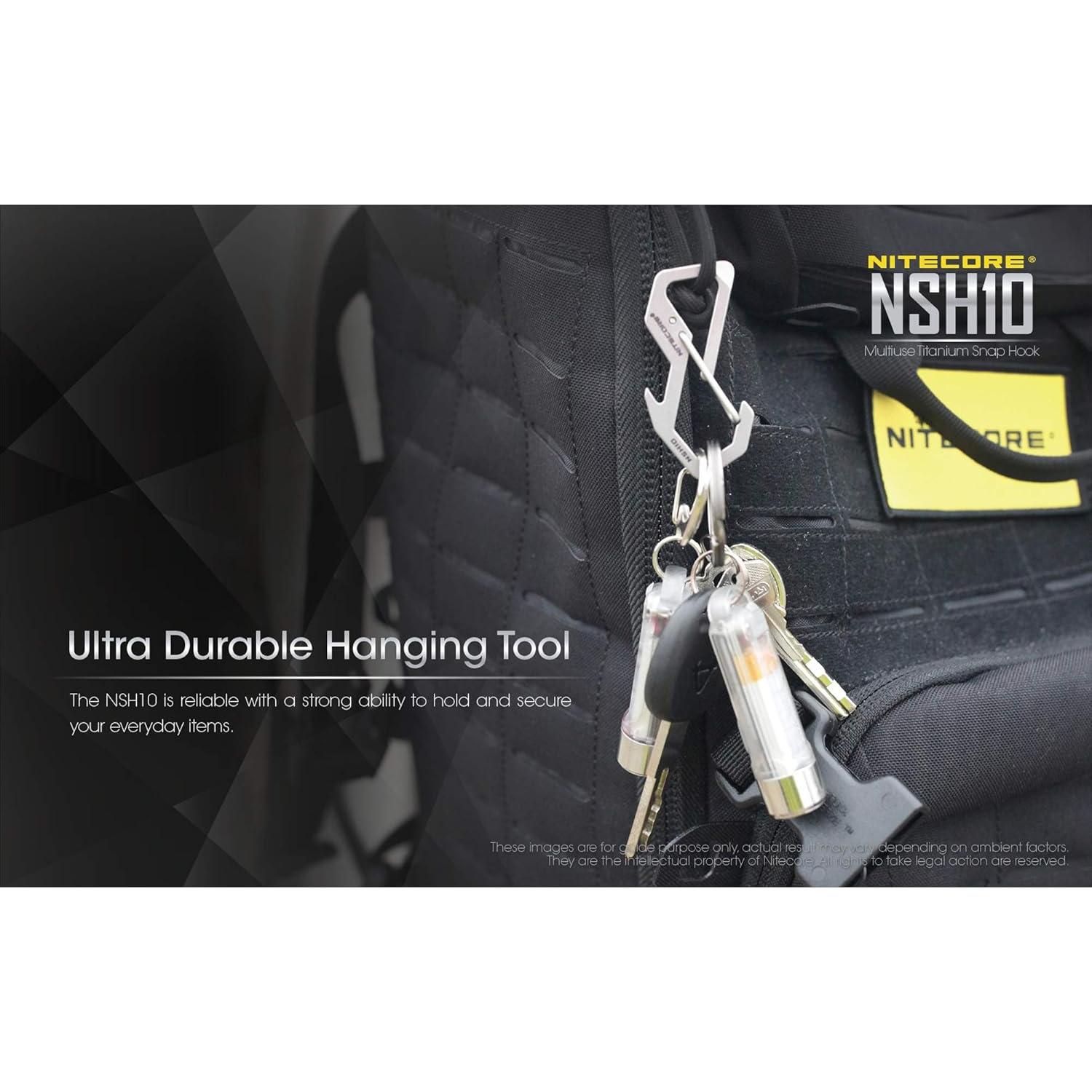Carabiner de Titanio NITECORE NSH10 Multi-Herramienta 7.5g