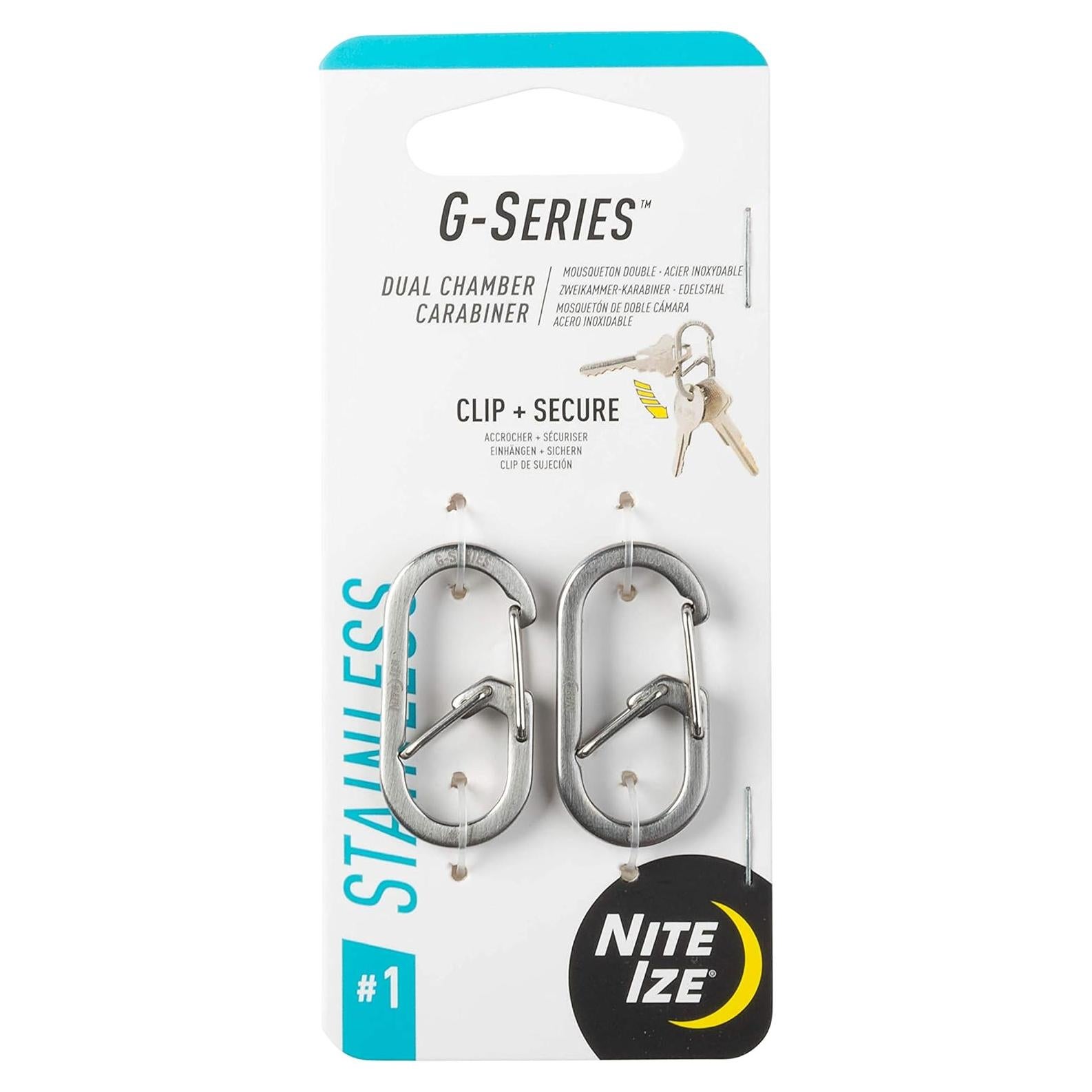 Carabiner Doble Cámara Nite Ize G-Series Acero Inoxidable