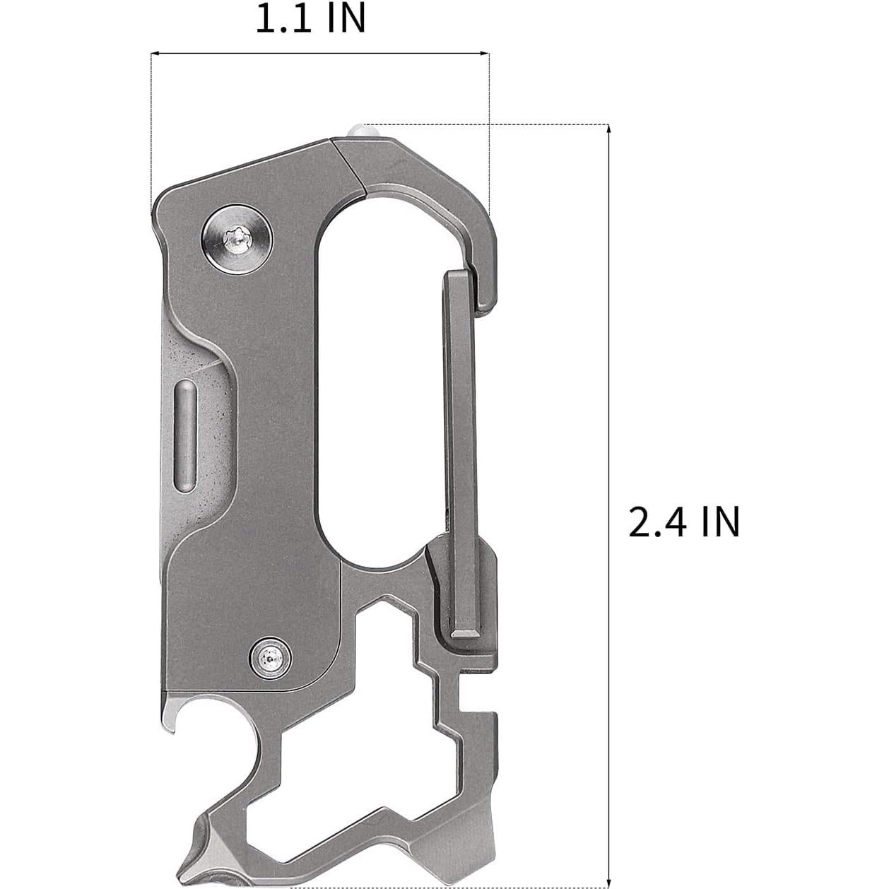 Cuchillo de bolsillo EDC Tibitdeer de titanio 7 en 1 plegable