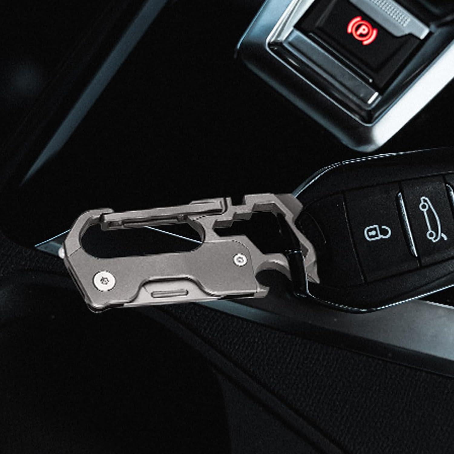 Cuchillo de bolsillo EDC Tibitdeer de titanio 7 en 1 plegable