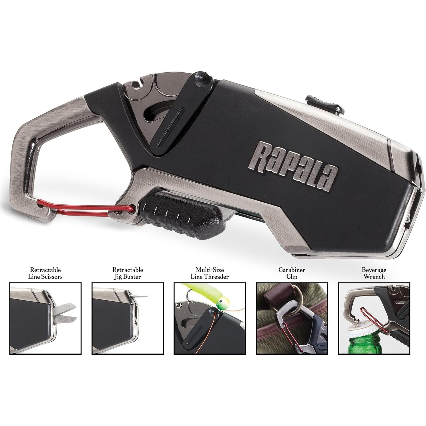 Herramienta Multiusos Rapala RFMT Negra y Plata Compacta