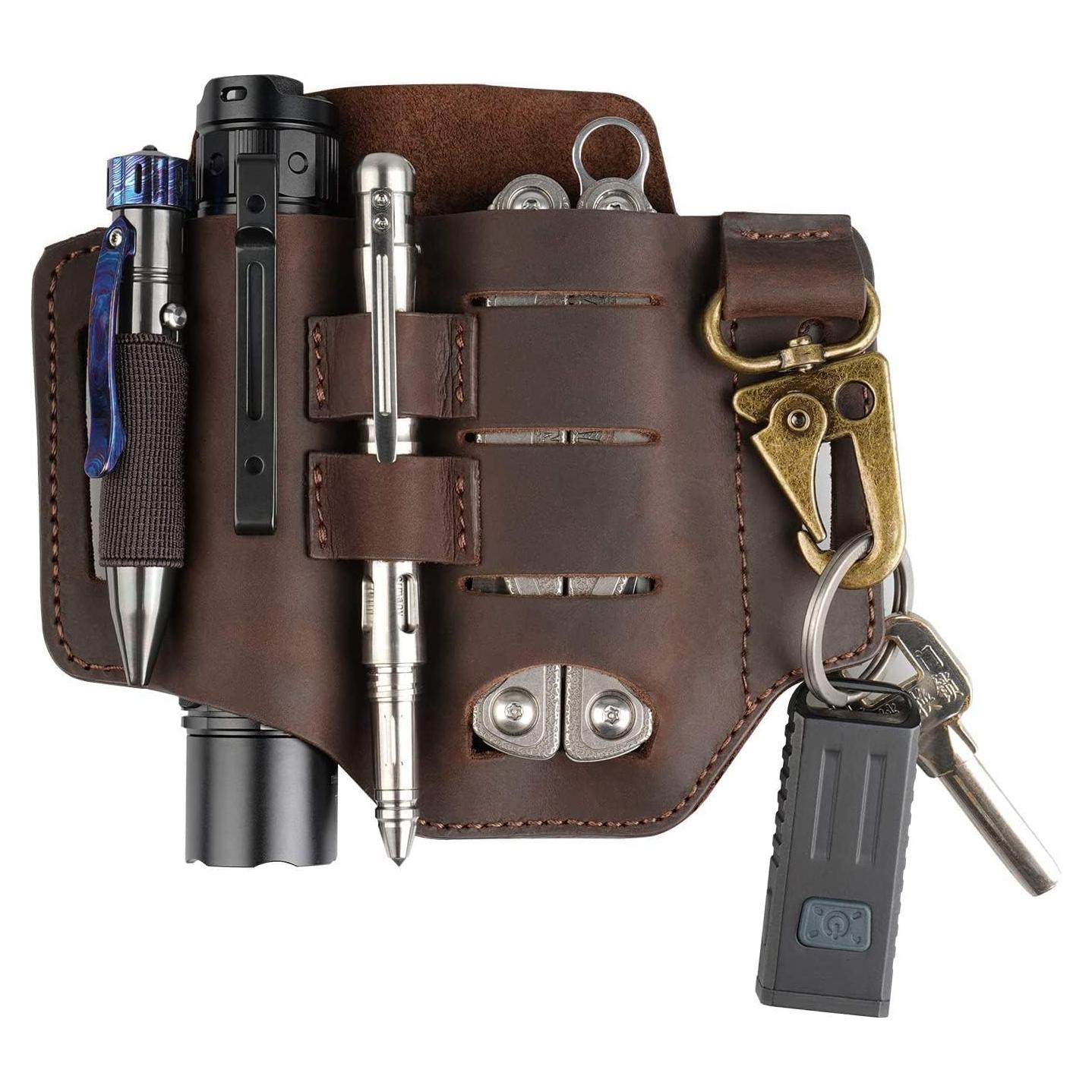 Funda de Cuero VIPERADE PJ16 para Cinturón EDC 5 en 1