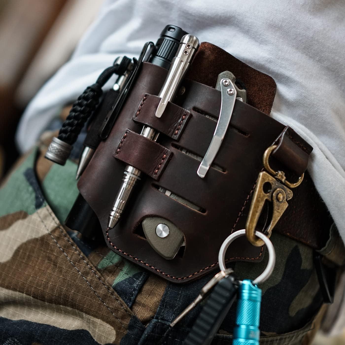 Funda de Cuero VIPERADE PJ16 para Cinturón EDC 5 en 1