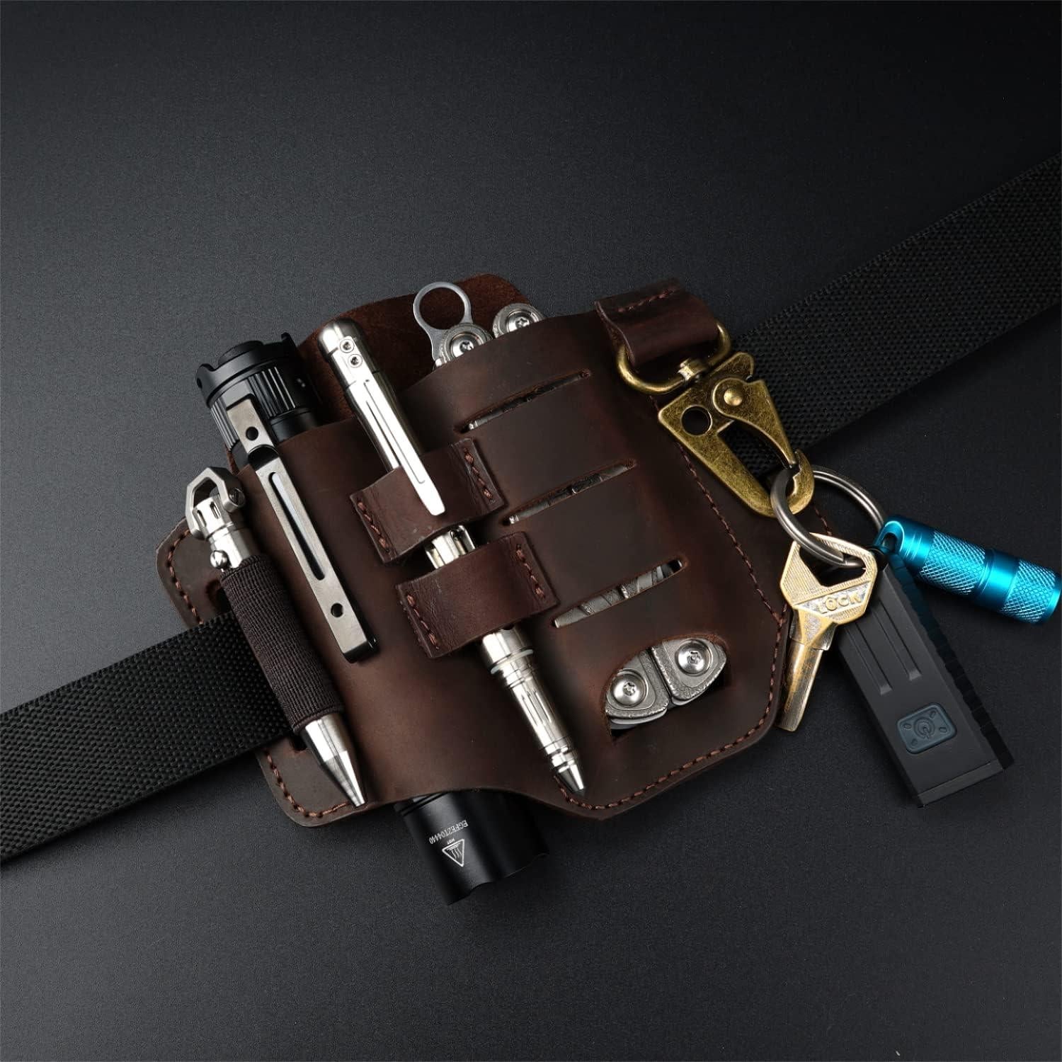 Funda de Cuero VIPERADE PJ16 para Cinturón EDC 5 en 1