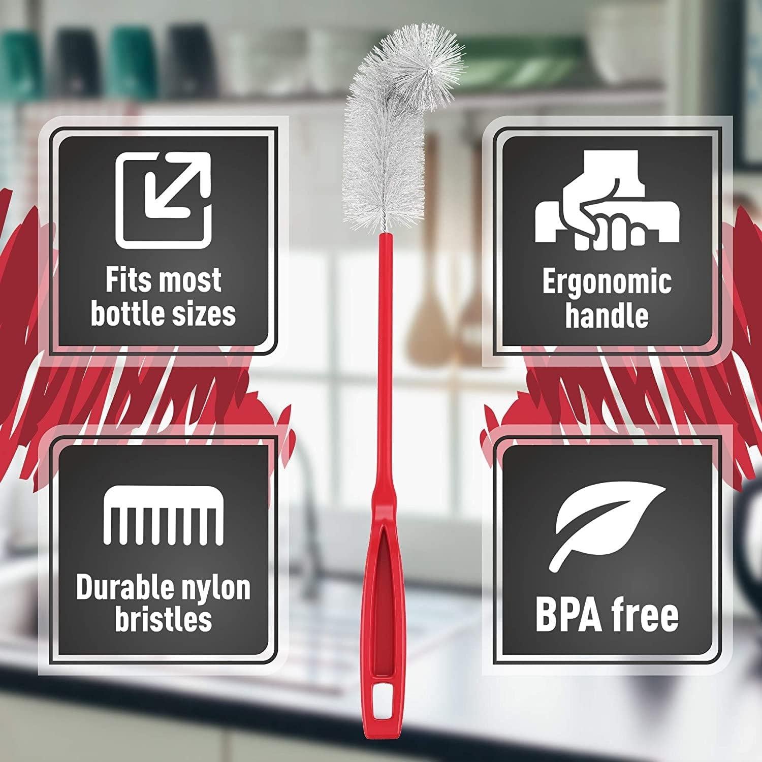 Cepillo Limpiador de Botellas Konex 40.64 cm - Paquete de 3