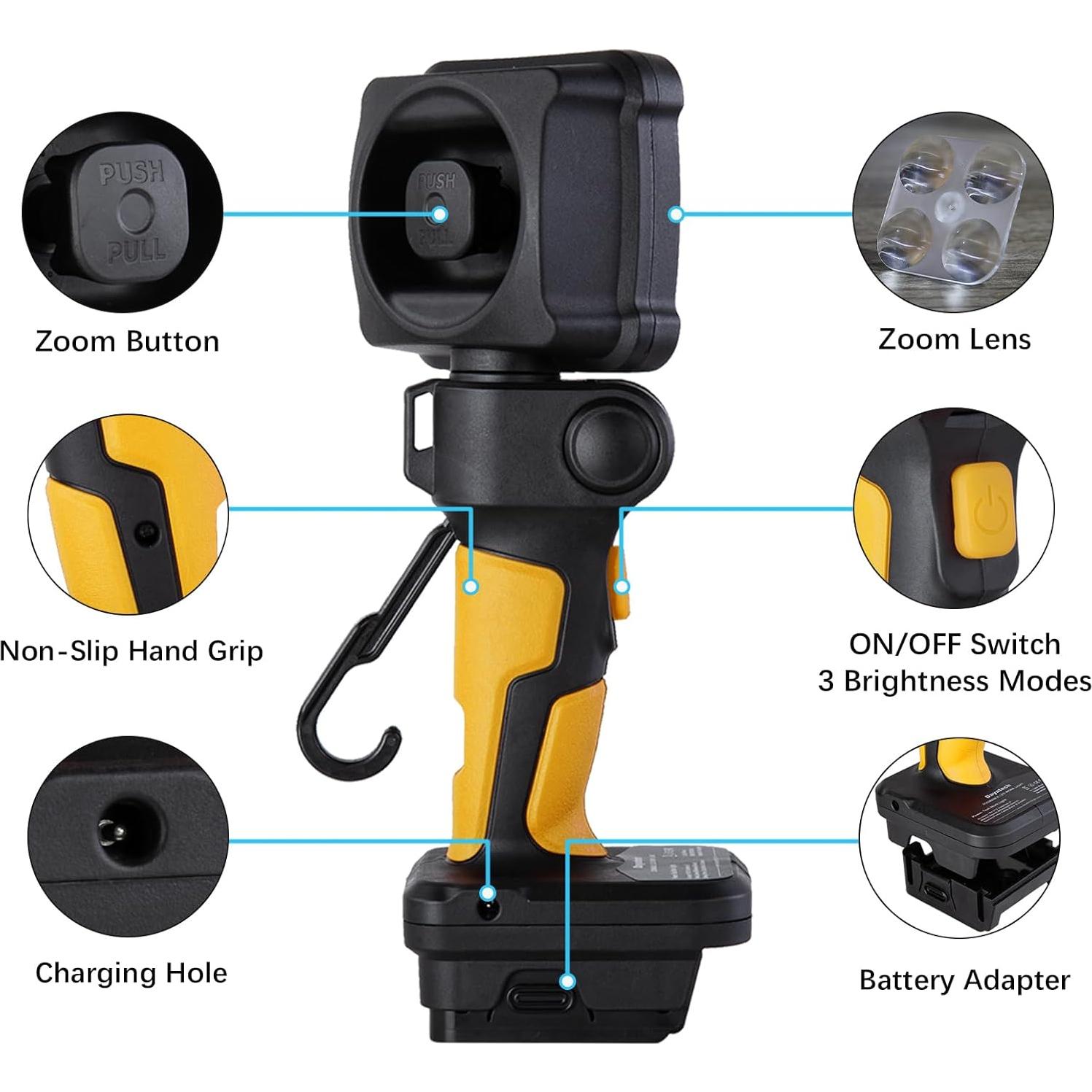 Luz de Trabajo LED Inalámbrica DAYATECH DY-363Z 3000 Lúmenes