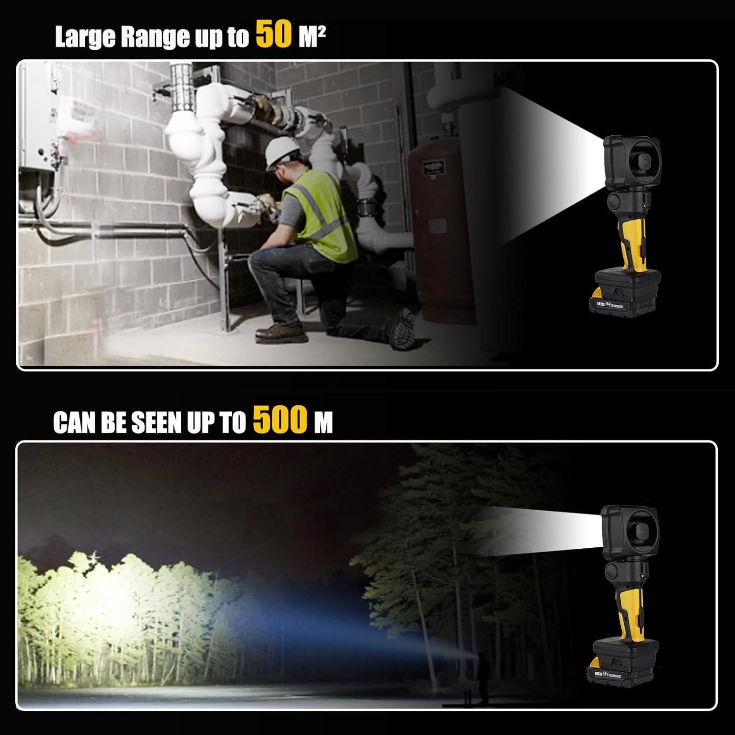 Luz de Trabajo LED Inalámbrica DAYATECH DY-363Z 3000 Lúmenes
