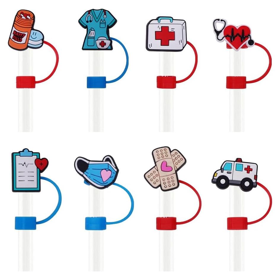 Cubiertas de Pajitas Reutilizables NOVGATU 8 Piezas 9-10mm