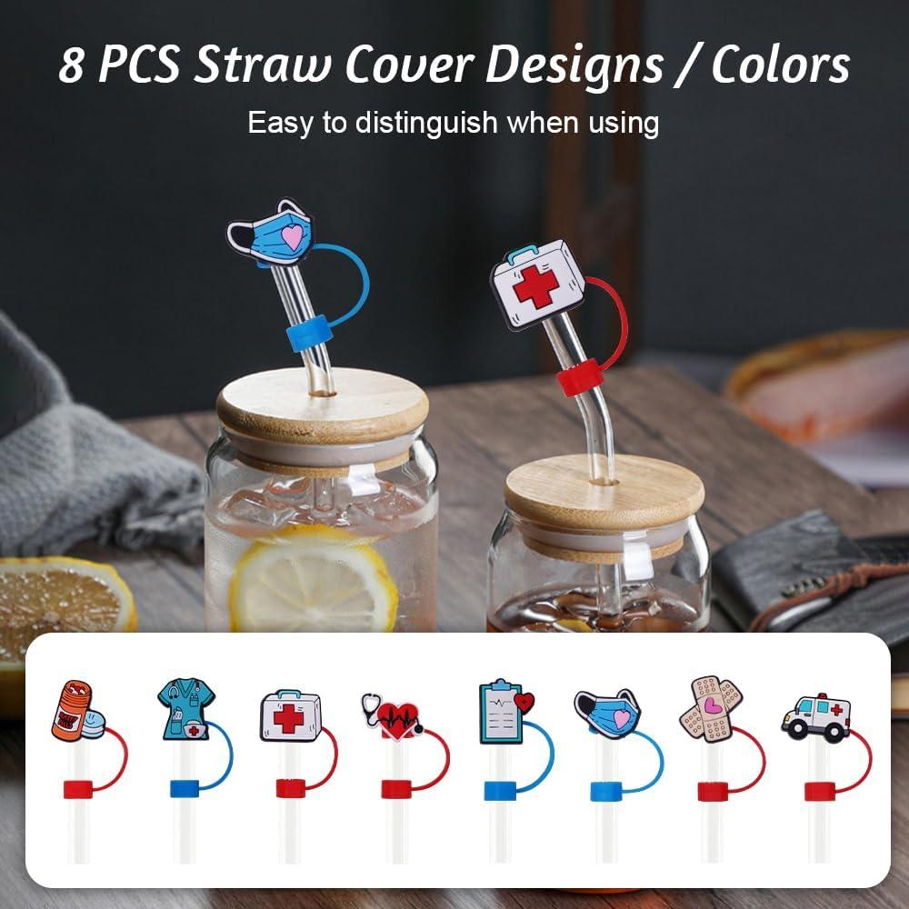 Cubiertas de Pajitas Reutilizables NOVGATU 8 Piezas 9-10mm