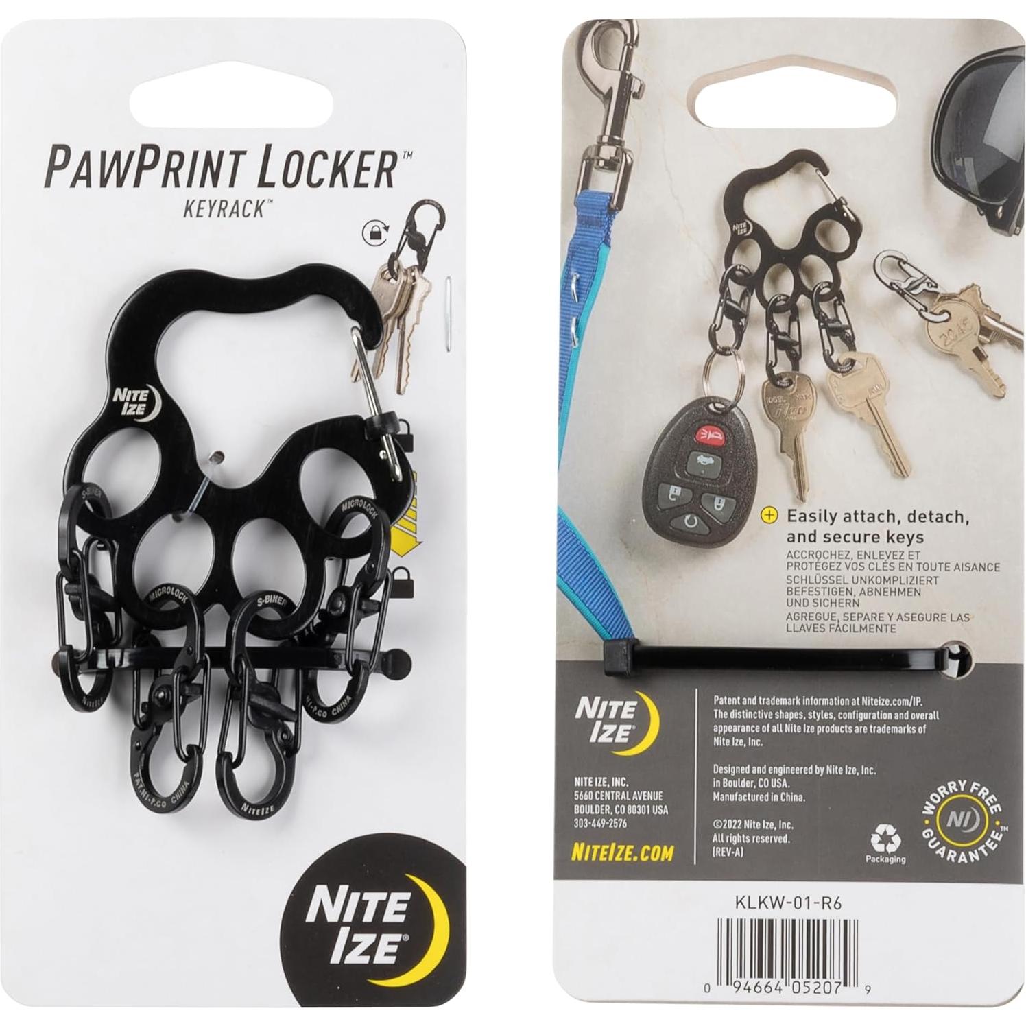 Organizador de Llaves Nite Ize Pawprint con Mosquetón