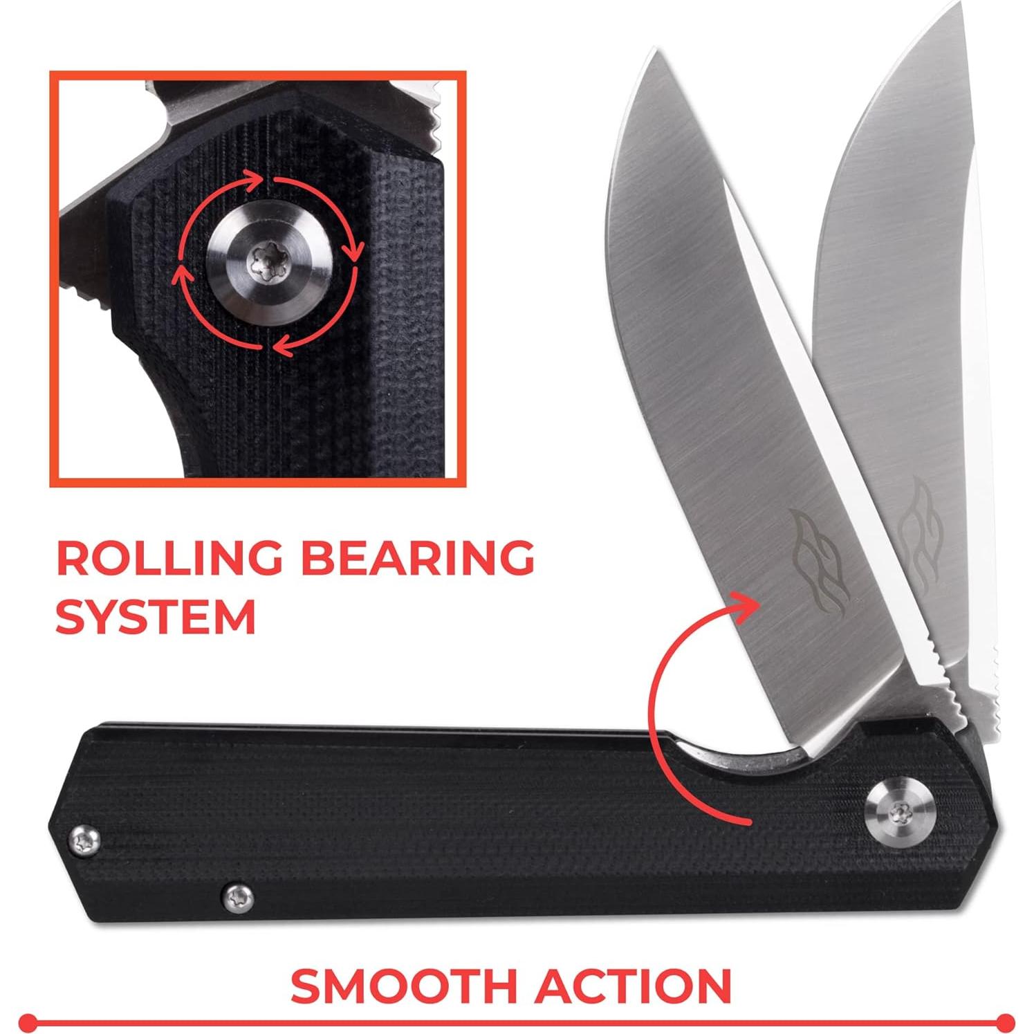 Cuchillo Plegable Firebird FH11-BK Acero D2 Mango G10 20.5cm