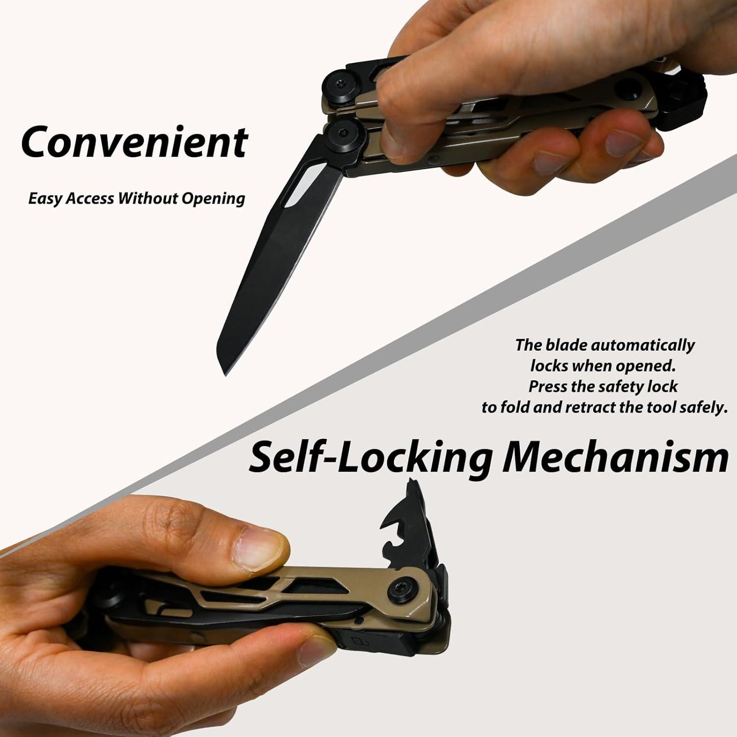 Multiherramienta 23 en 1 JOMAILIEEL Cuchillo Supervivencia Marrón