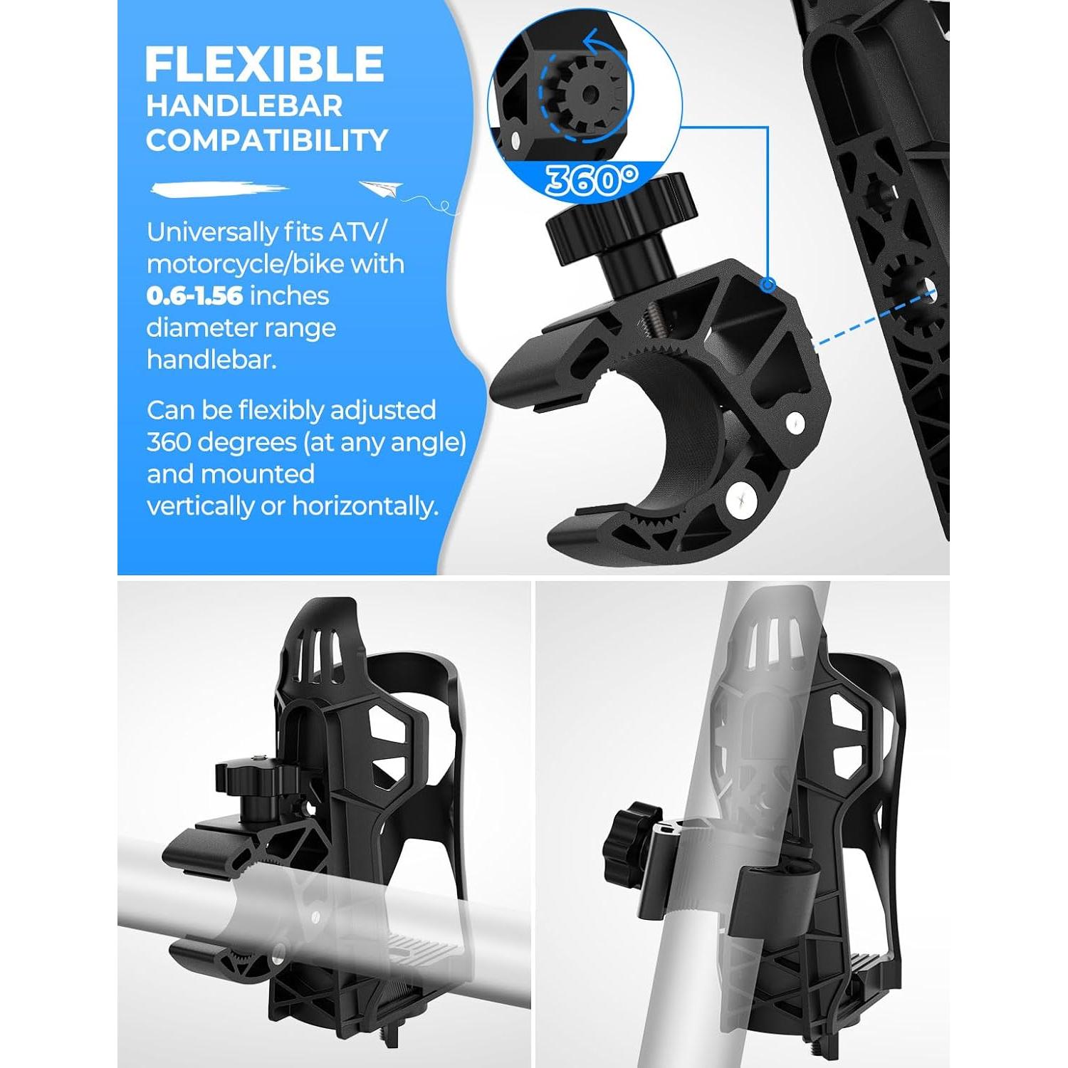 Soporte para Taza KEMIMOTO Universal para Motocicleta 360°