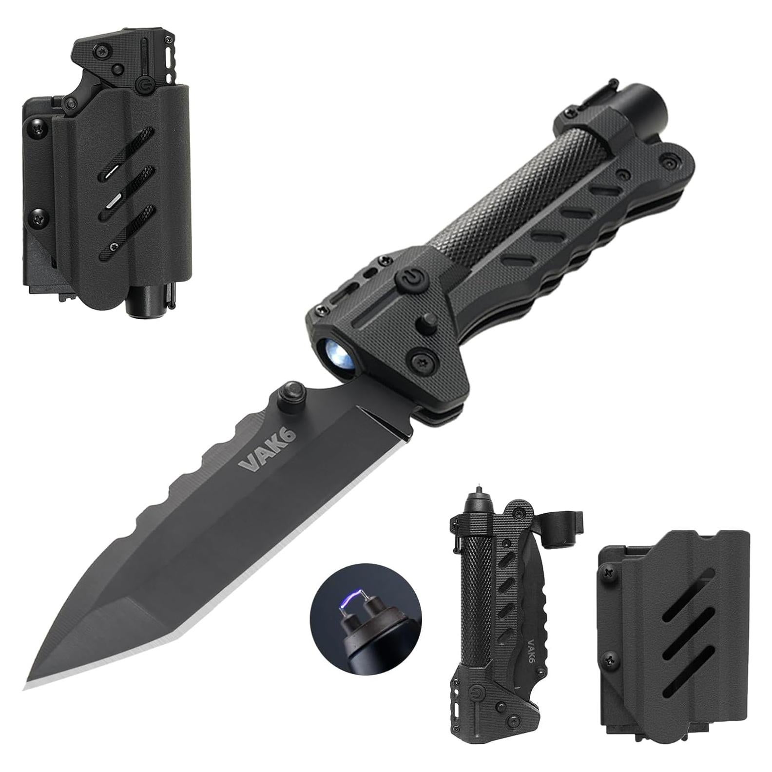 VIPERADE VAK6-S Multitool Supervivencia Cuchillo Linterna LED