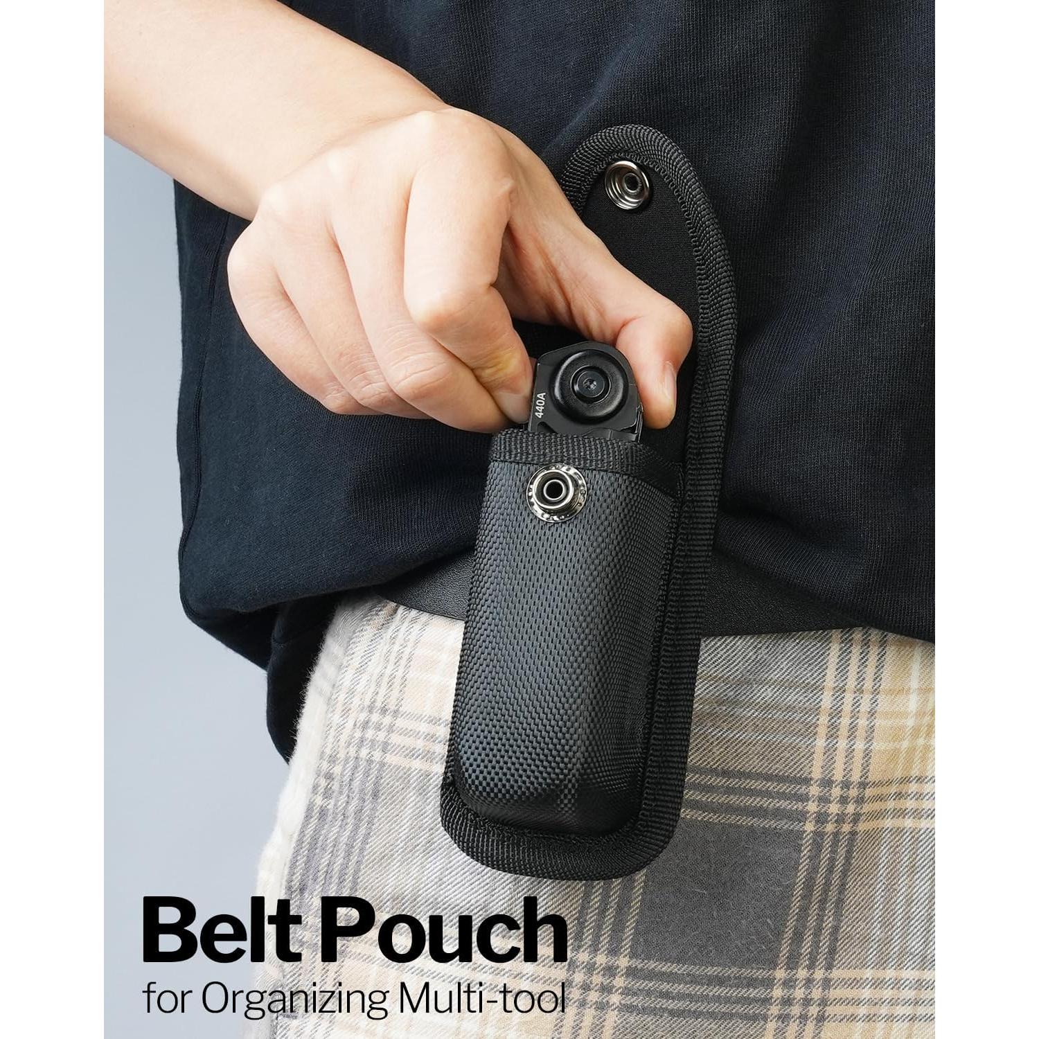 Cuchillo de bolsillo VIPERADE VAK4 12-en-1 con funda negra