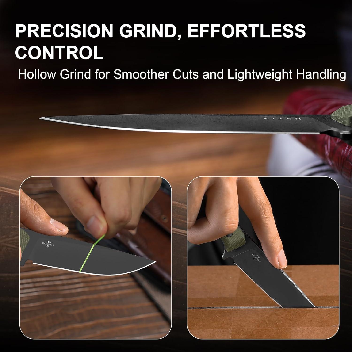 Cuchillo Fijo Kizer Begleiter Fix D2 9.6 cm con Funda Kydex