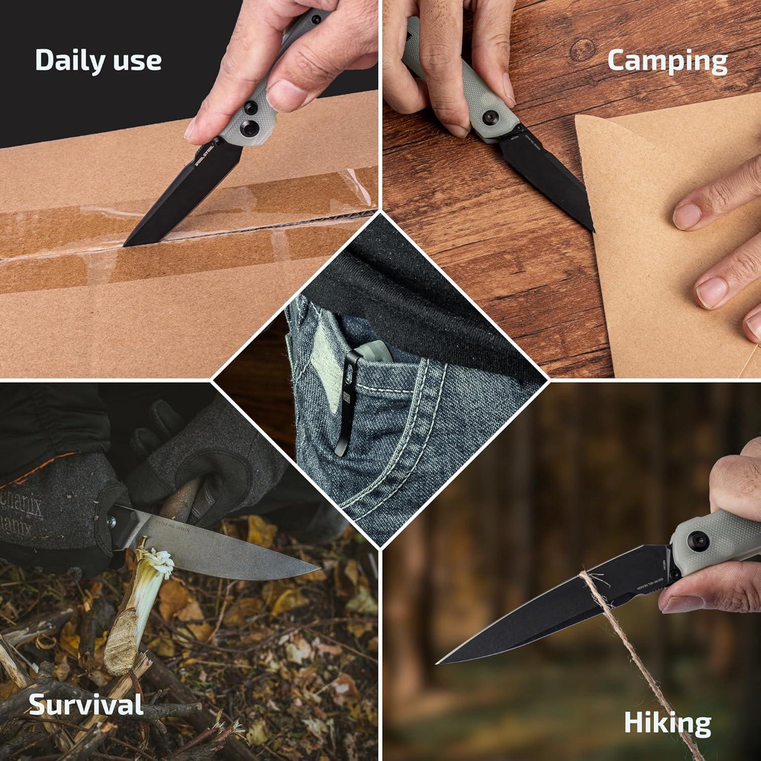 Cuchillo Plegable REALSTEEL G5-Metamorph 9.19 cm Acero 14C28N