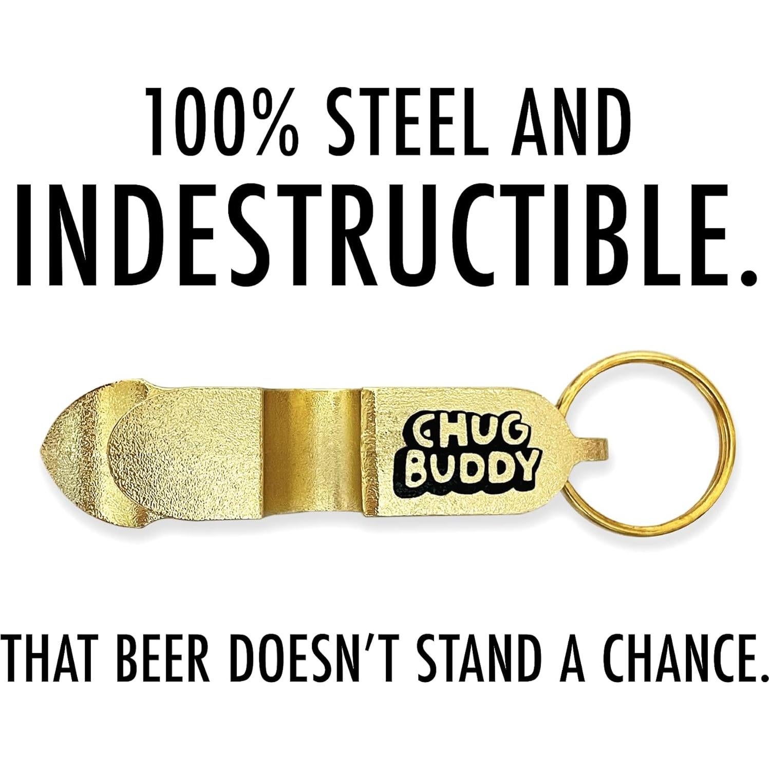 Abridor de latas y botellas Chug Buddy 4 en 1 - Negro