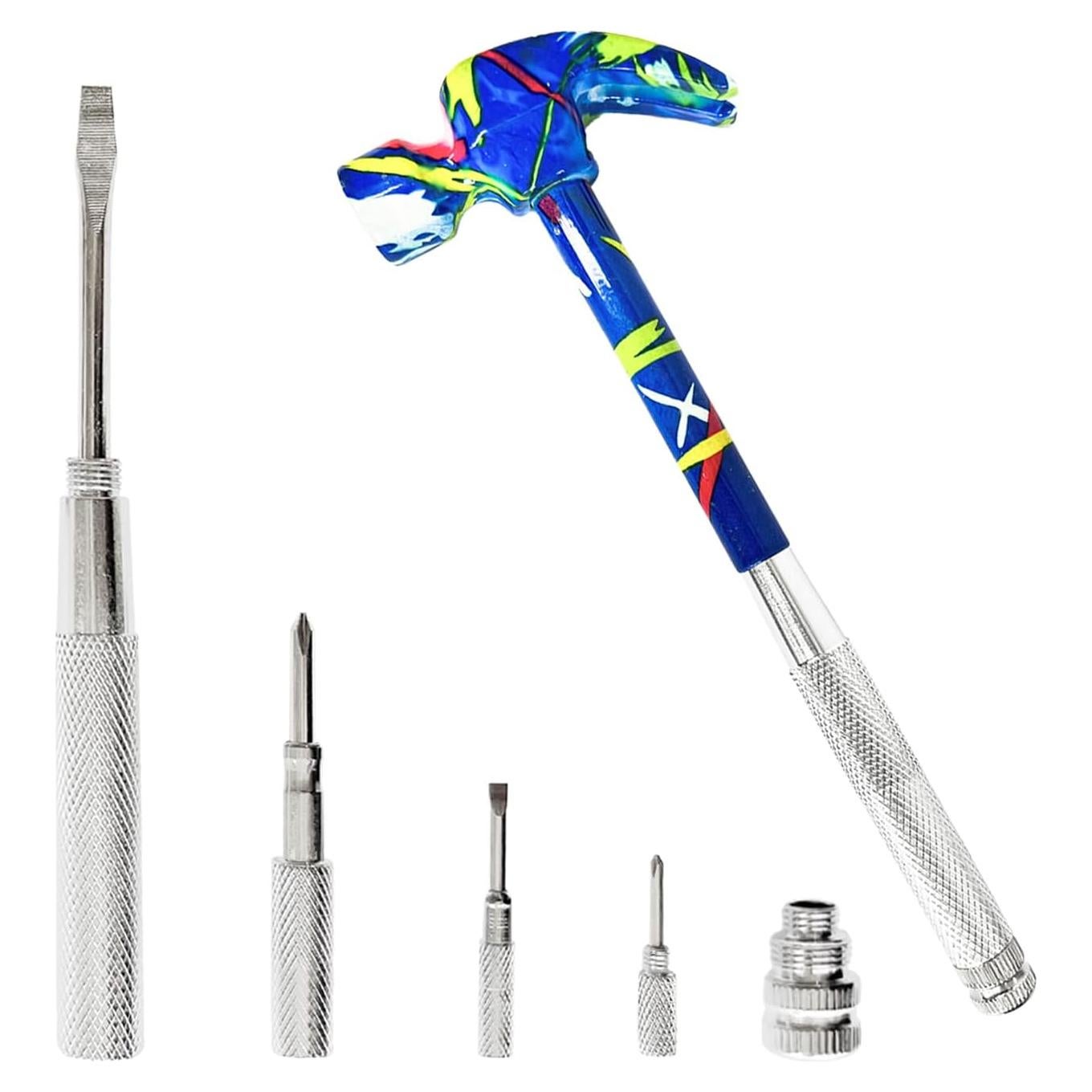 Martillo y destornillador multifuncional LASUND 6 en 1 - Herramienta de mano para camping