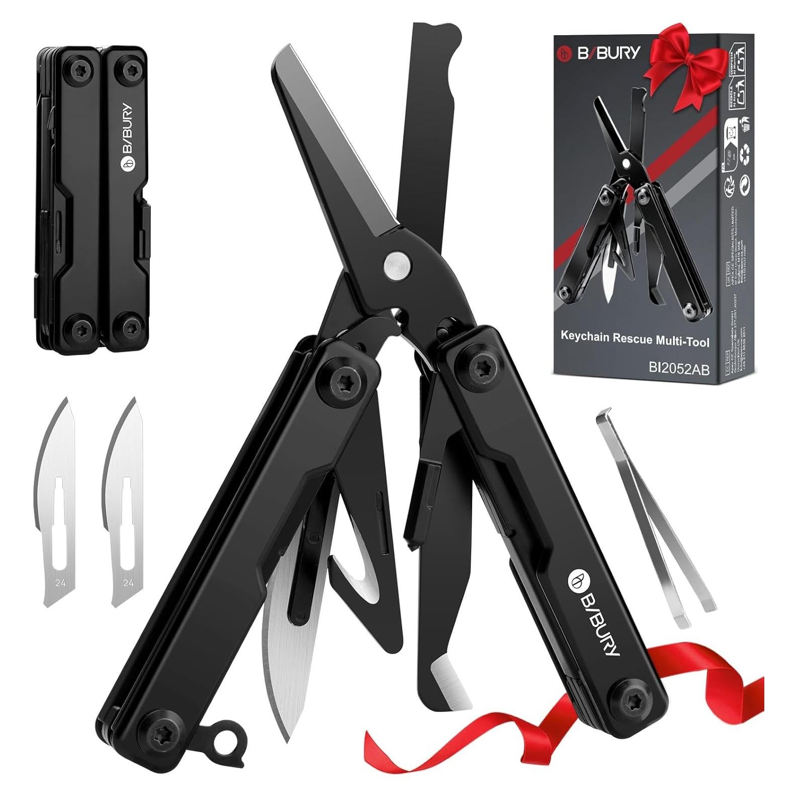 Multitool BIBURY BI2052AB Tijeras EDC Compactas 170g