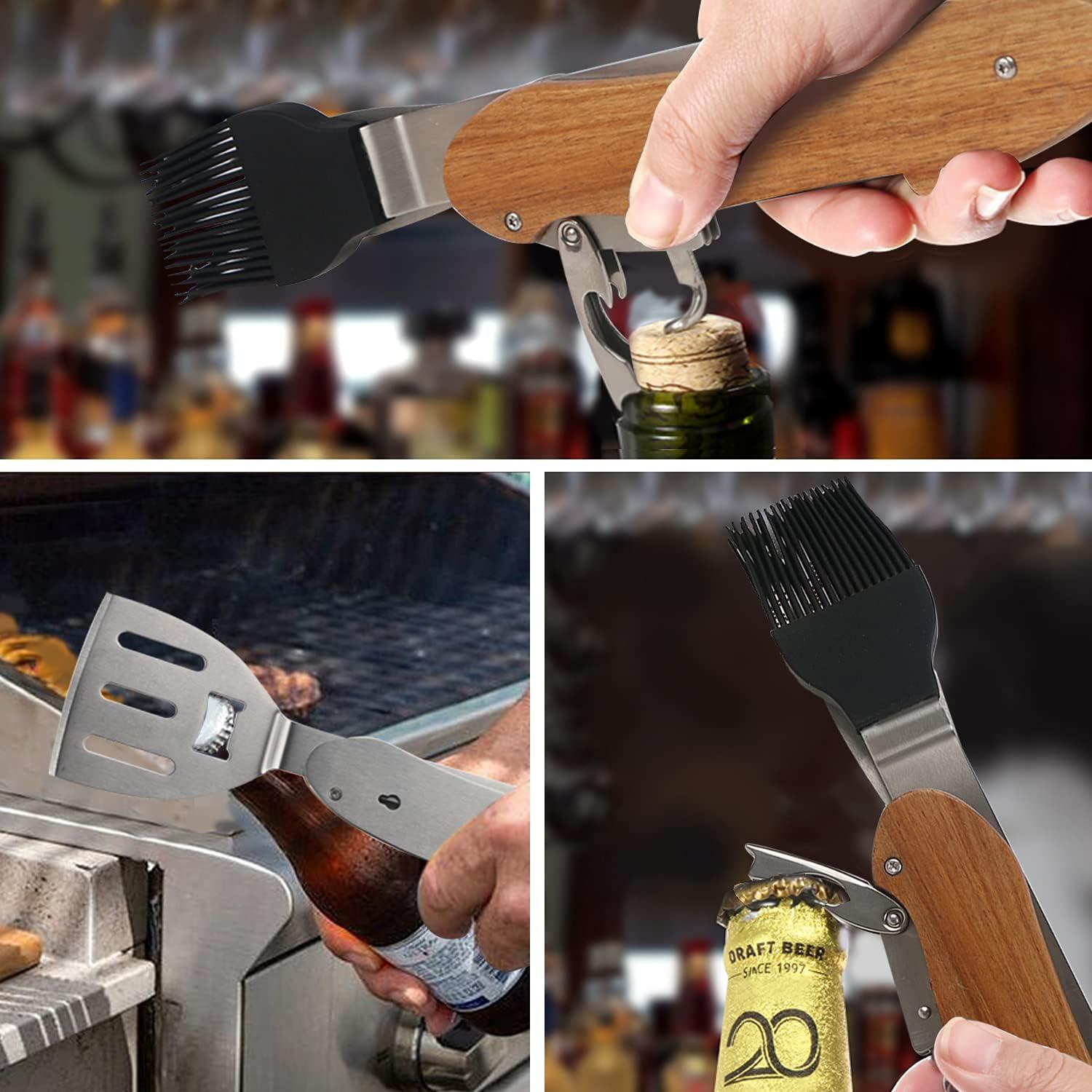 Herramienta Multi BBQ 5 en 1 Esie Houzie Plegable Acero Inoxidable