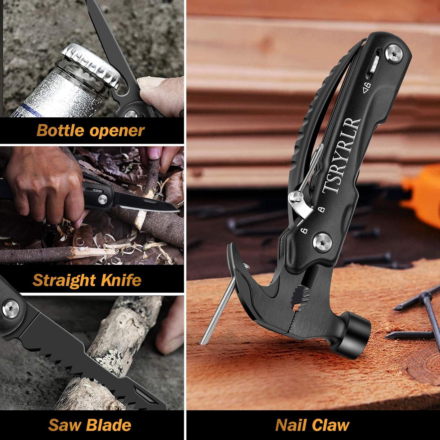 Multiherramienta Compacta Tsryrlr 12 en 1 con Martillo y Cuchillo