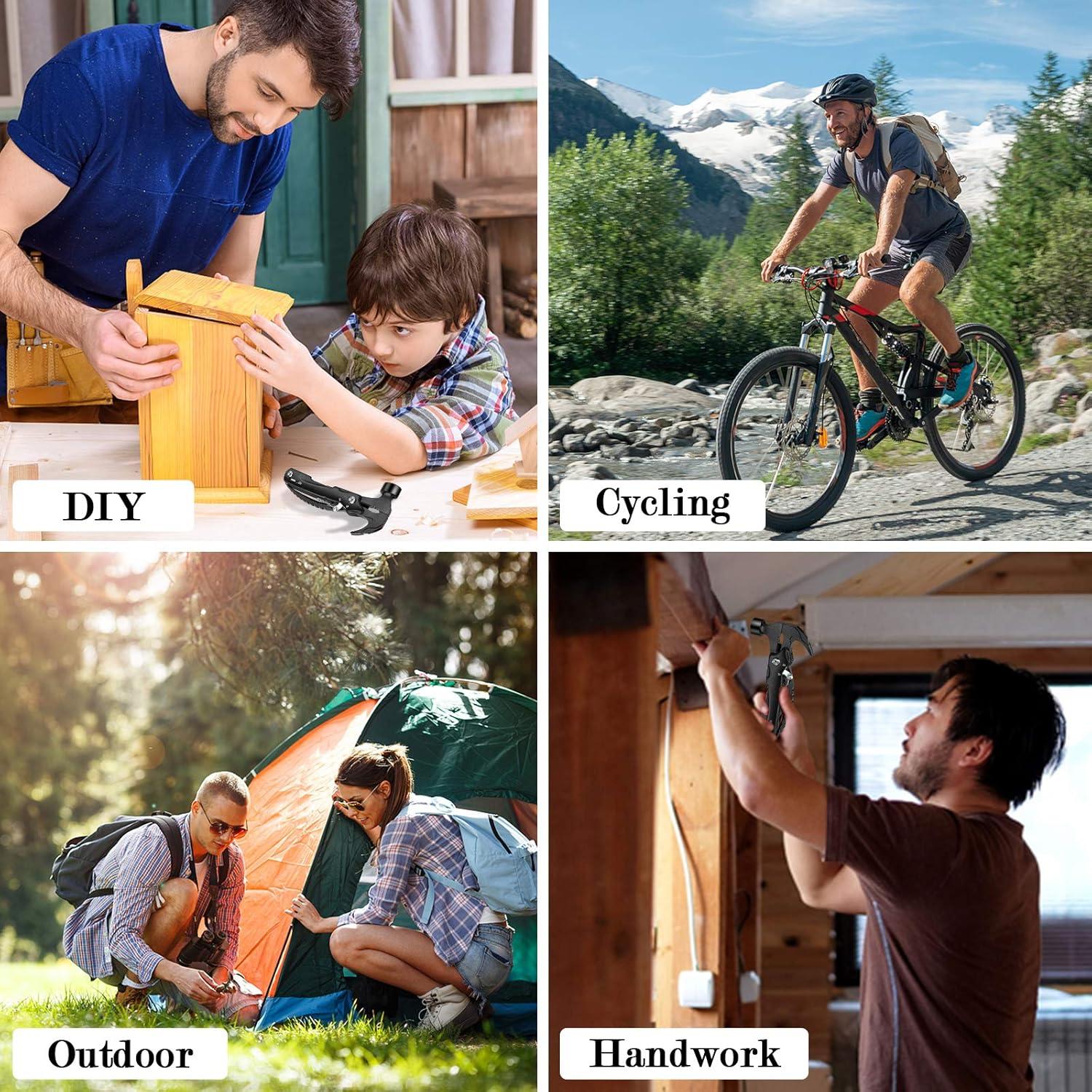 Multiherramienta Compacta Tsryrlr 12 en 1 con Martillo y Cuchillo