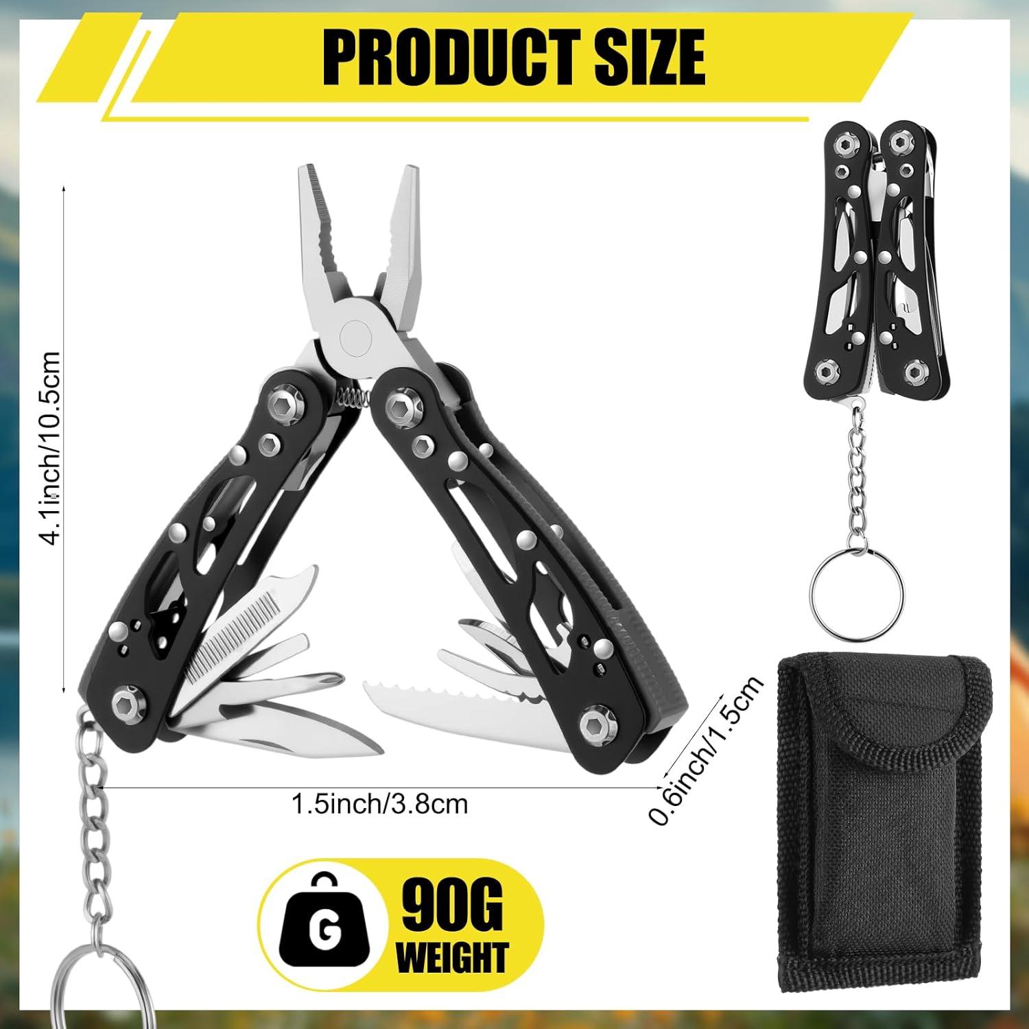 10 Sets Multiherramienta Compacta Lasnten Acero Inoxidable Negro