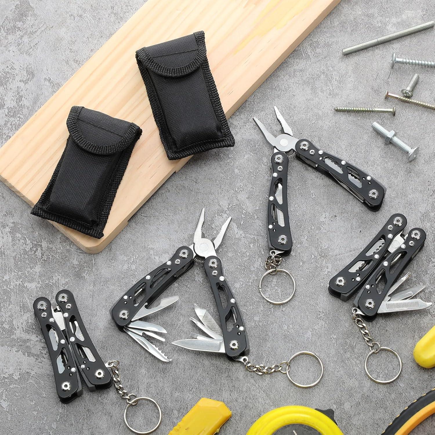 10 Sets Multiherramienta Compacta Lasnten Acero Inoxidable Negro