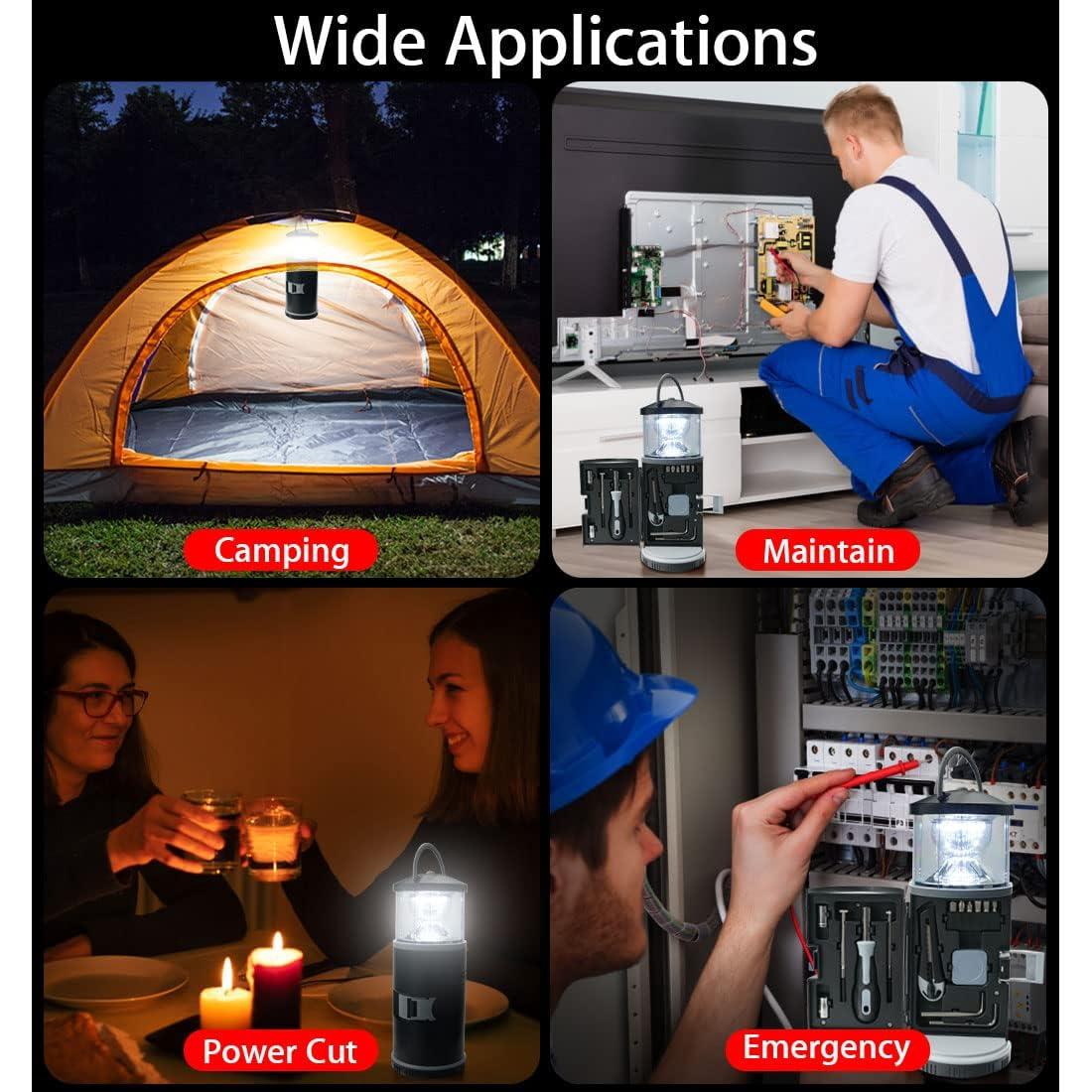 Linterna LED con Kit de Herramientas XuseiLan 2 en 1 Camping