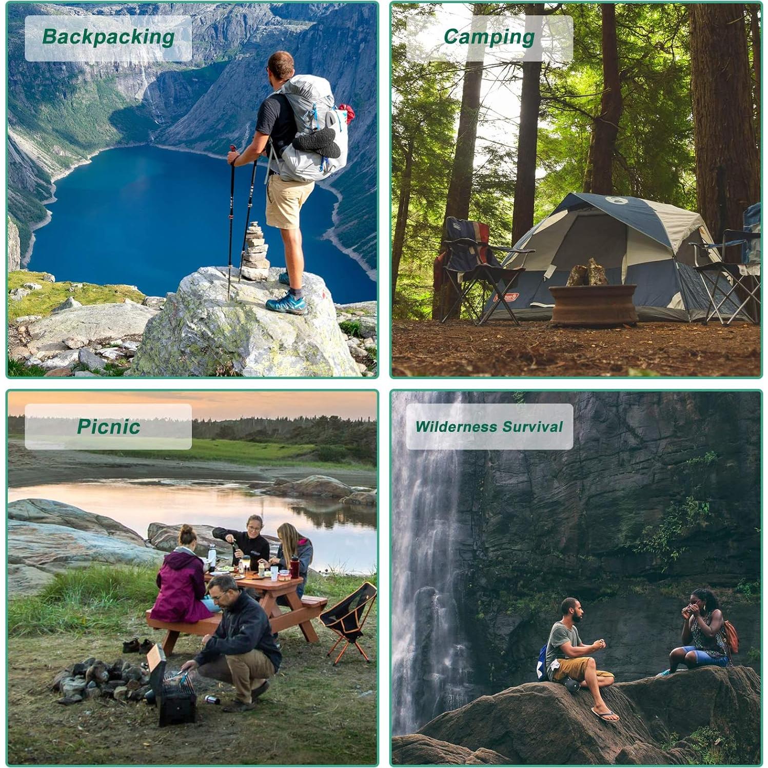 Pala de Camping Plegable FLYEGO 9-en-1, Acero Carbono, 63 cm