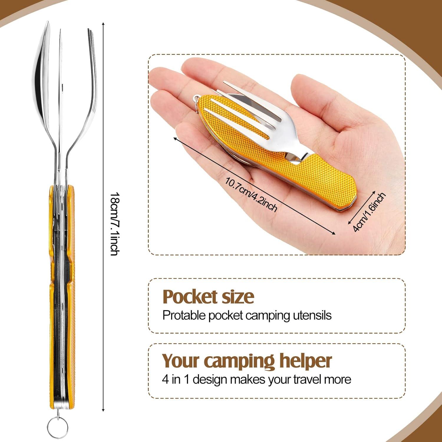 Juego de Utensilios de Camping 5 Piezas Tessco Plegables