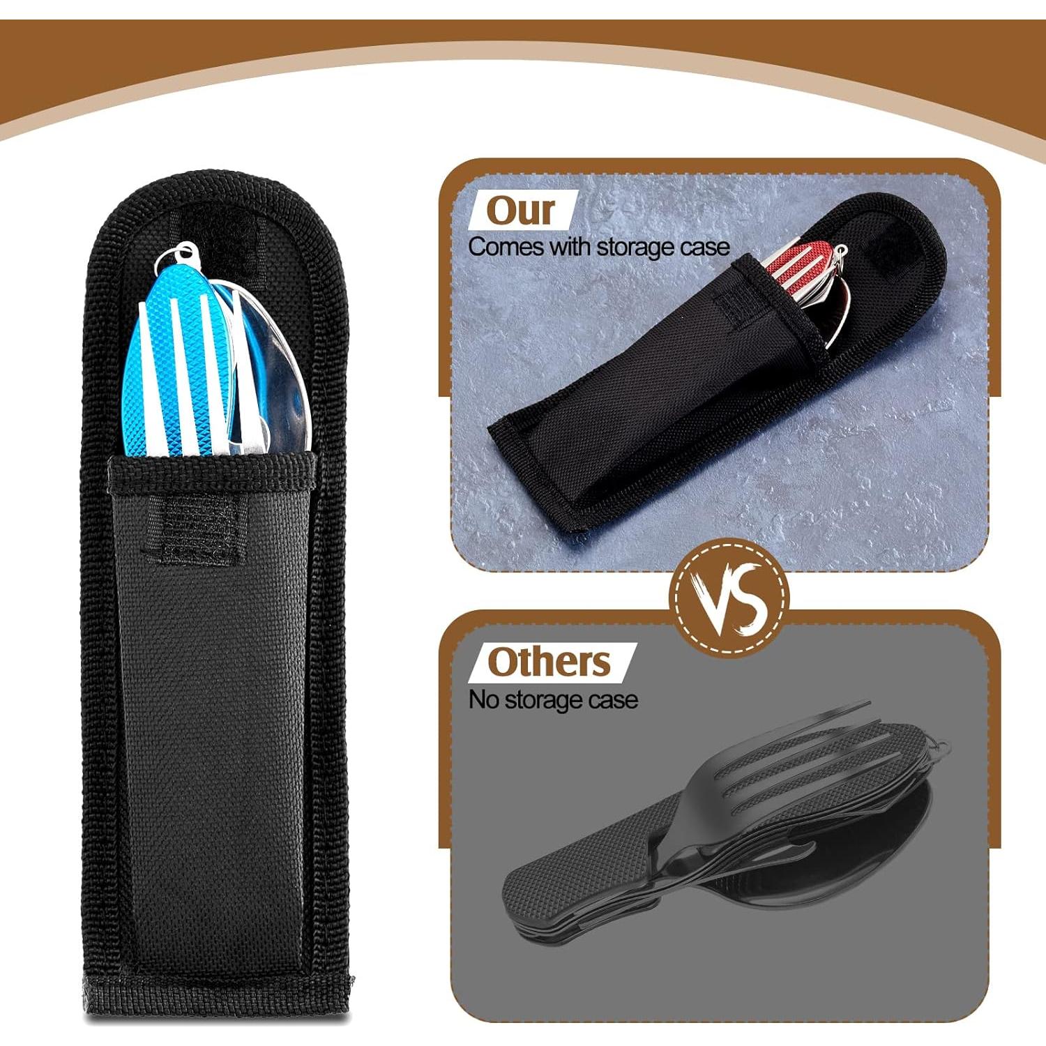 Juego de Utensilios de Camping 5 Piezas Tessco Plegables