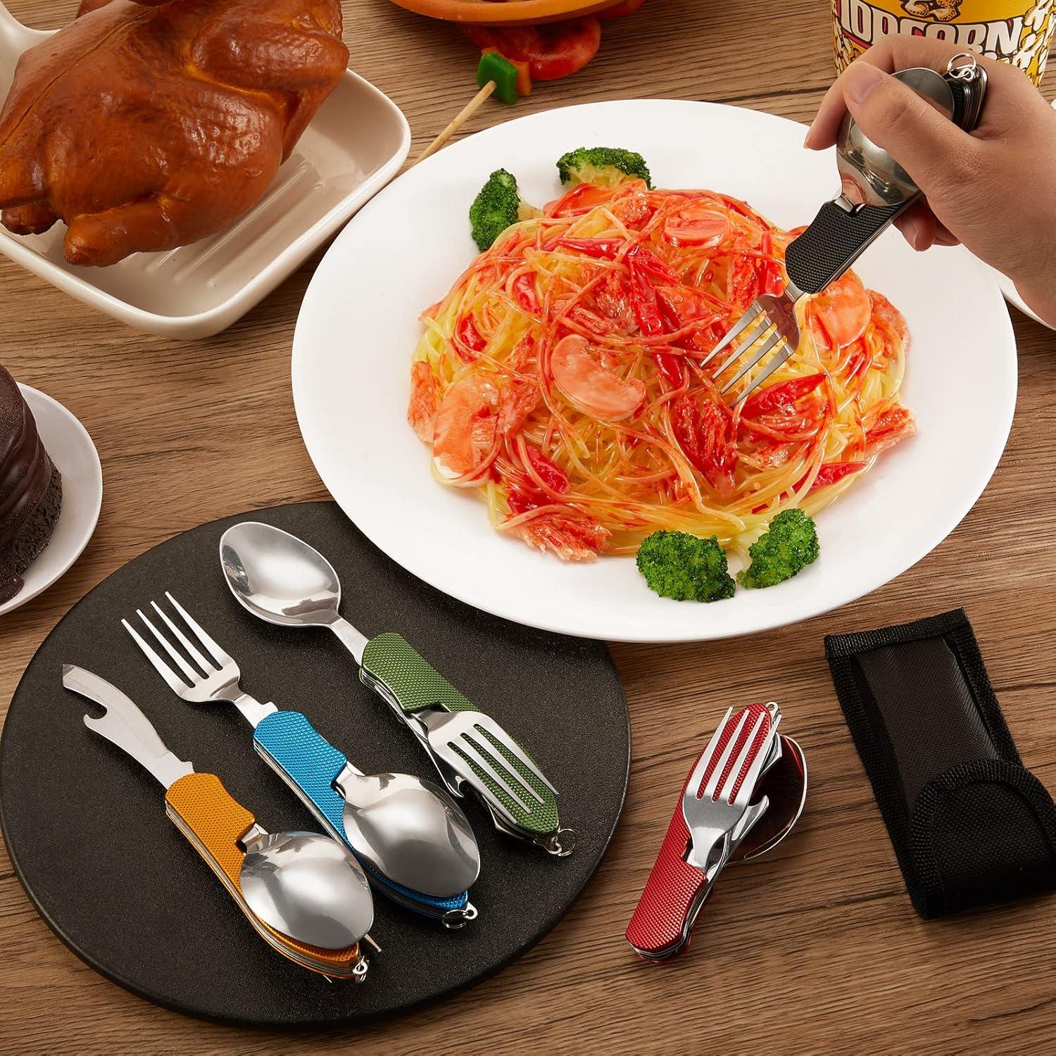 Juego de Utensilios de Camping 5 Piezas Tessco Plegables