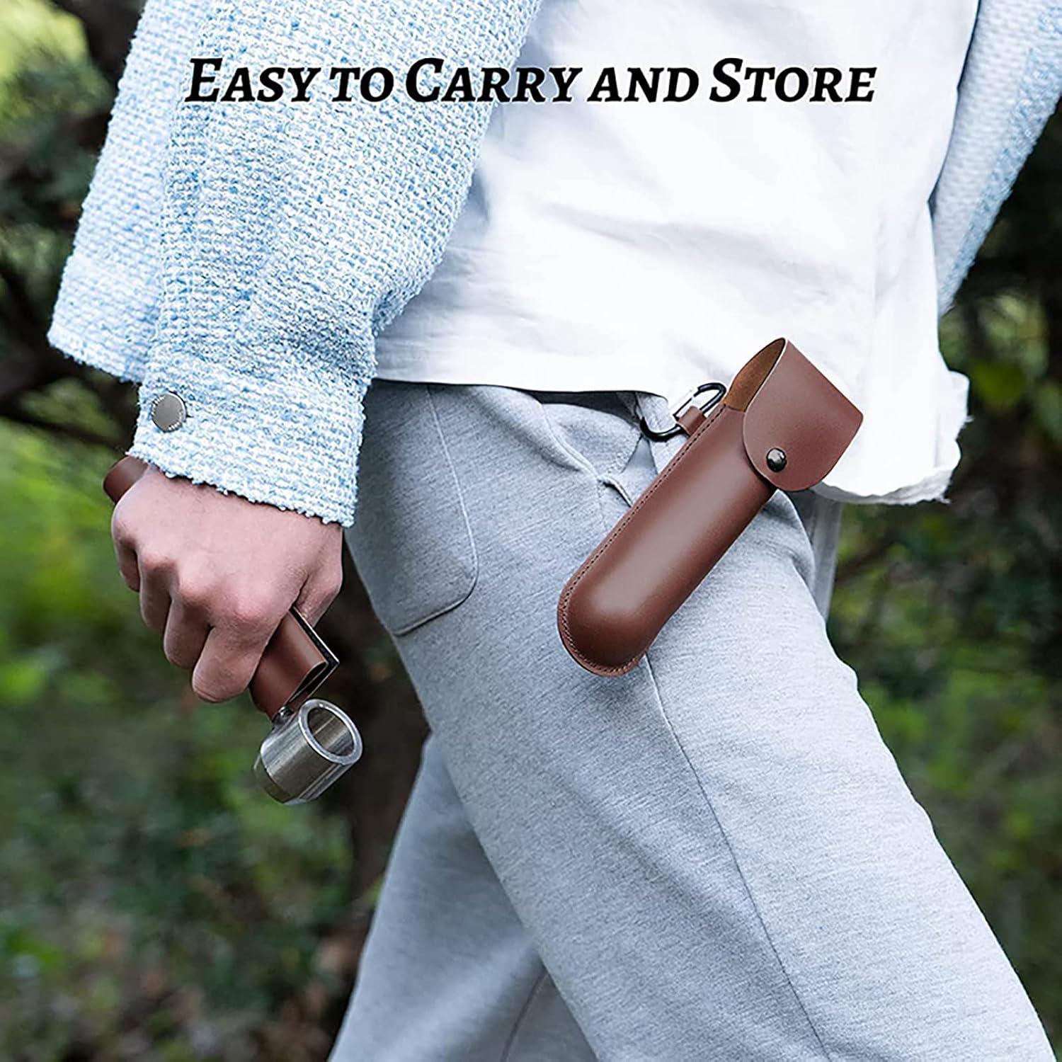 Llave de Auger Manual Bushcraft HNONPW con Funda de Cuero 20.4x7.5cm