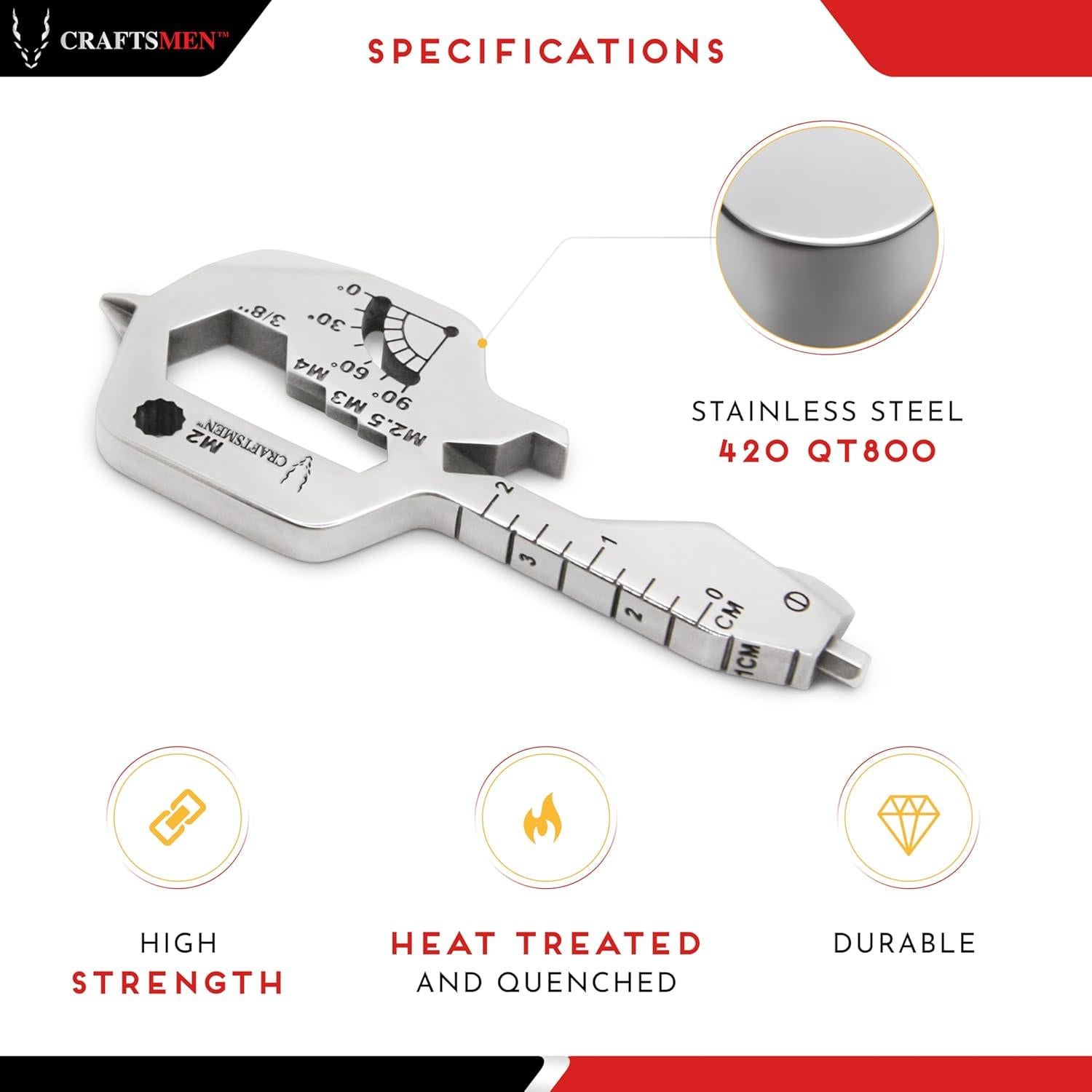 Multiherramienta 20 en 1 Craftsmen de Acero Inoxidable