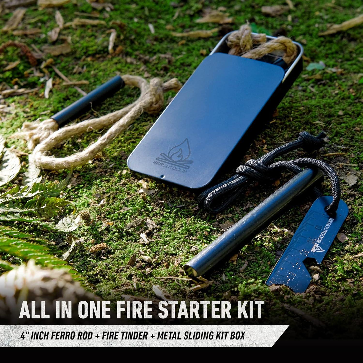 Kit de Inicio de Fuego RKR Outdoor - Barra de Ferro 10 cm