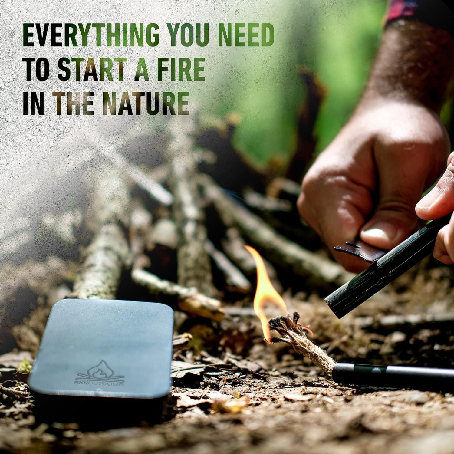 Kit de Inicio de Fuego RKR Outdoor - Barra de Ferro 10 cm