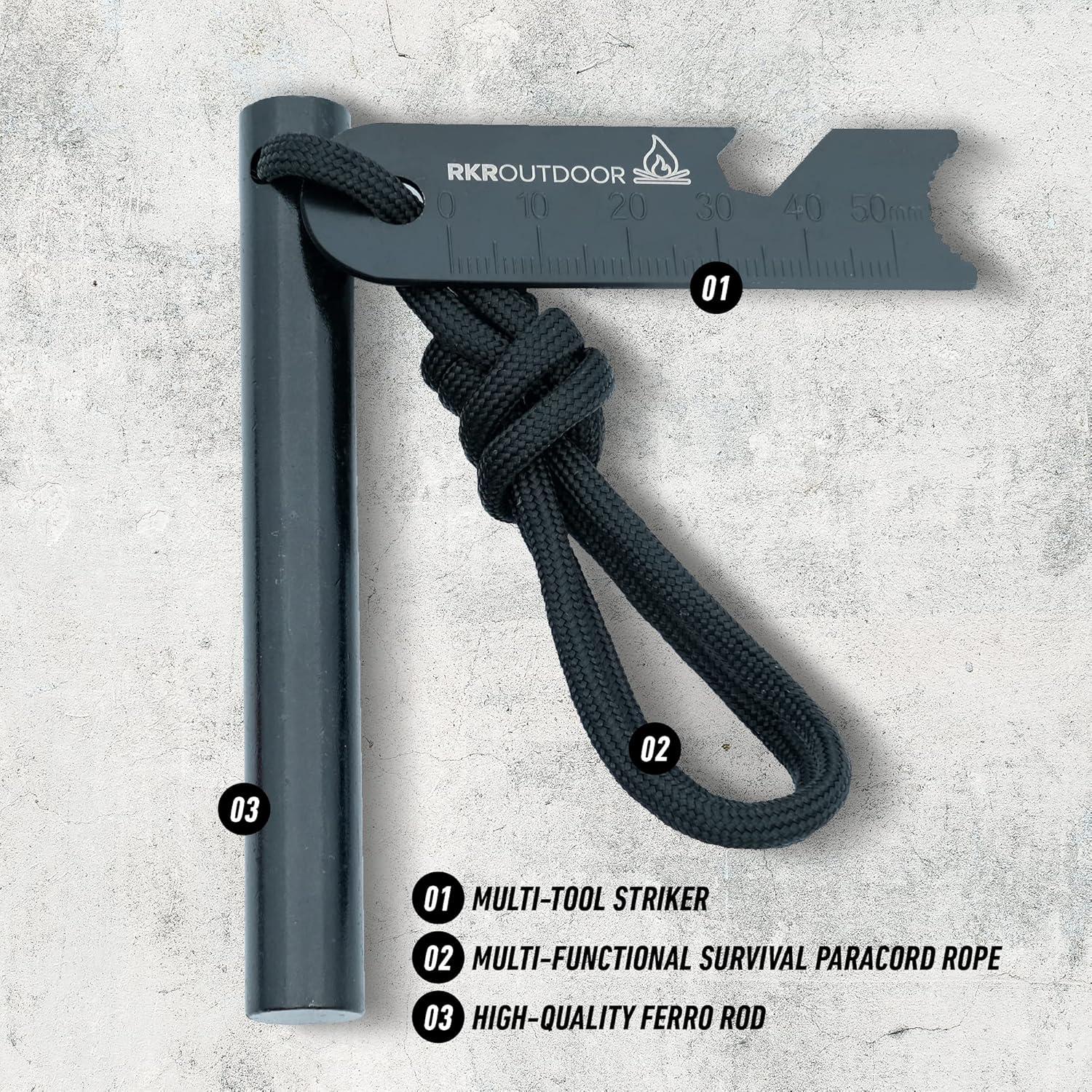 Kit de Inicio de Fuego RKR Outdoor - Barra de Ferro 10 cm