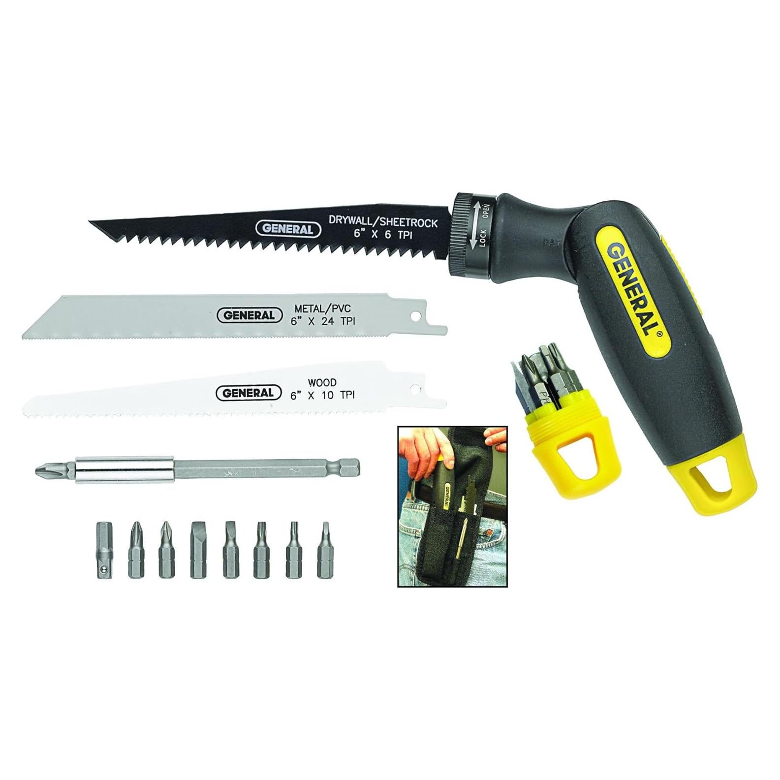 Destornillador y Sierra Multiusos 14 Piezas General Tools 86014